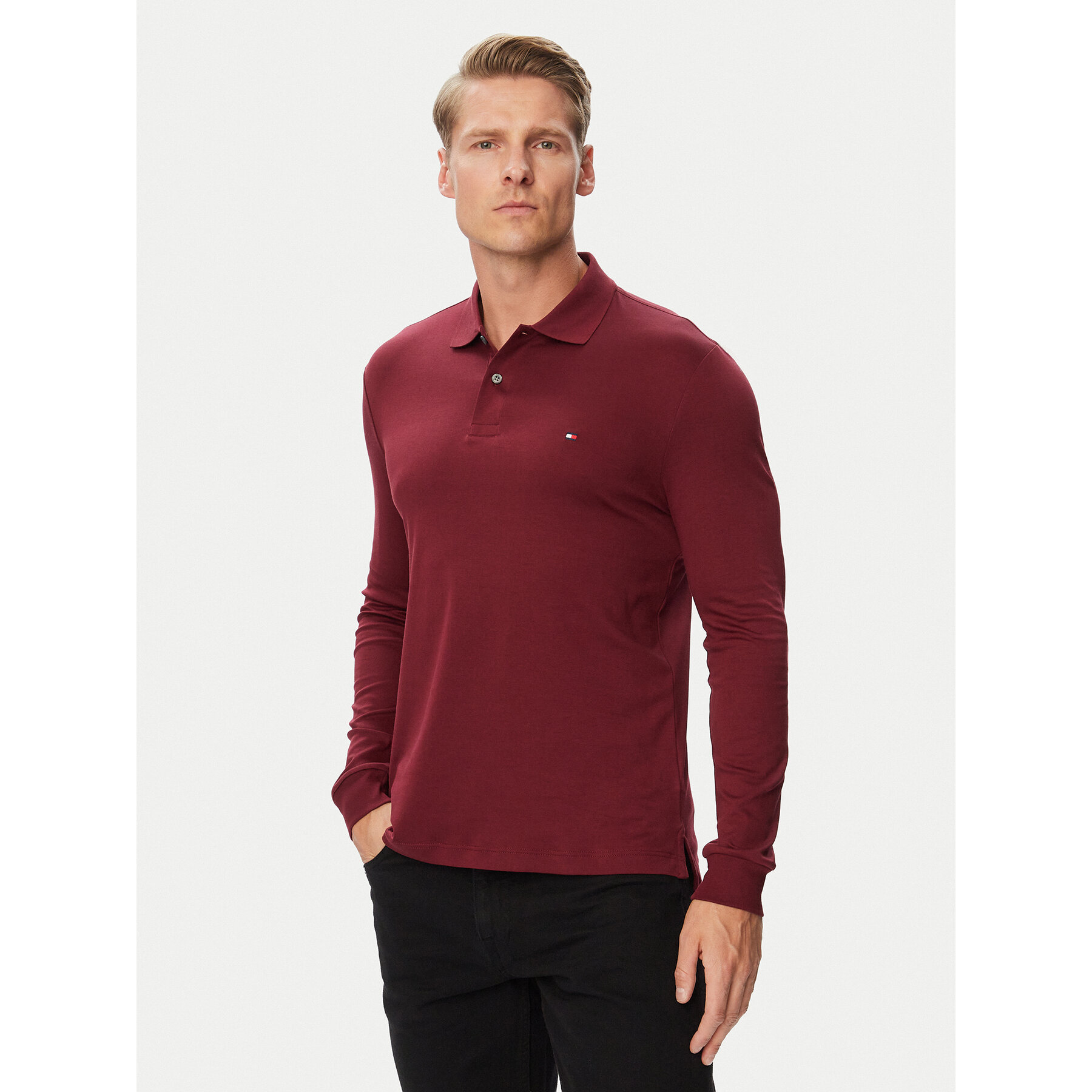 Tommy Hilfiger Poloshirt MW0MW37317 Dunkelrot Regular Fit