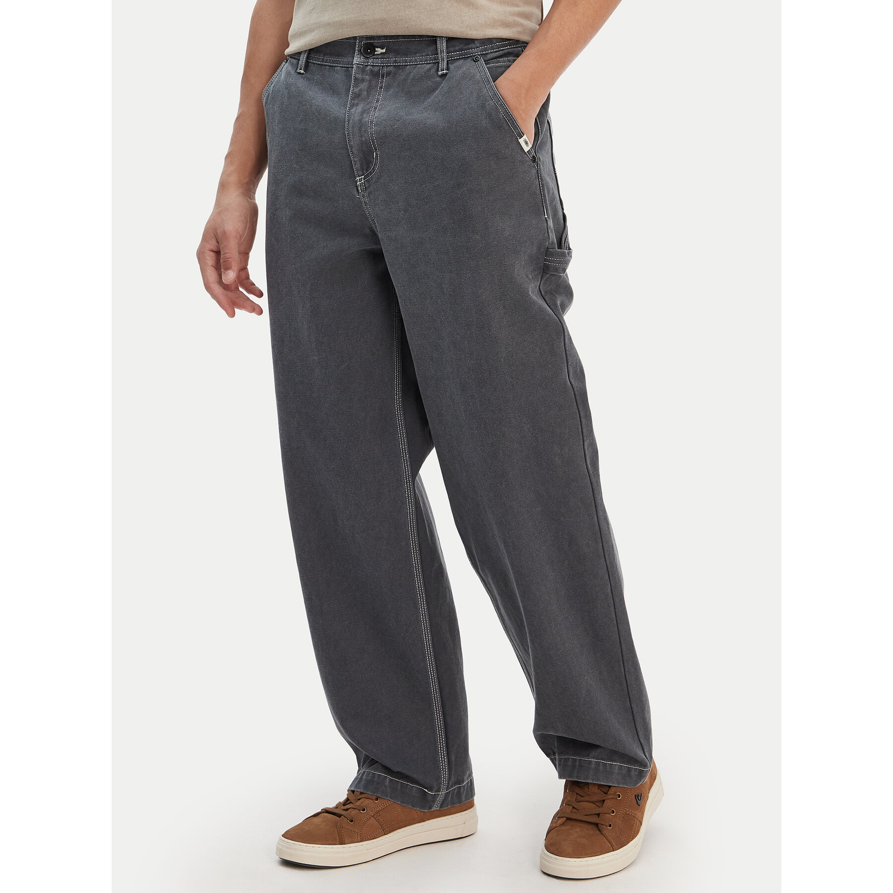 Quiksilver Jeans Mercury Straight Out EQYNP03325 Grau Wide Leg