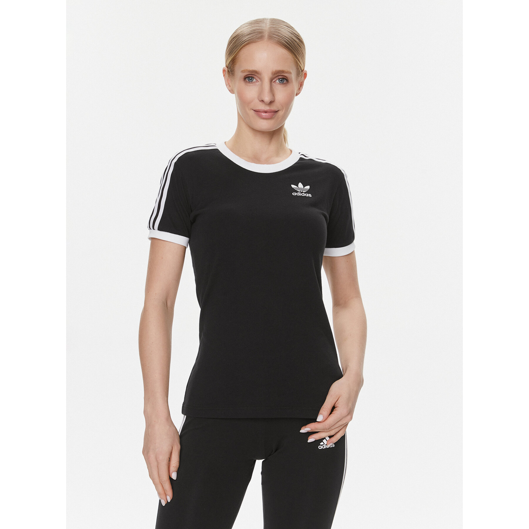 adidas T-Shirt adicolor Classics 3-Stripes GN2900 Μαύρο Regular Fit