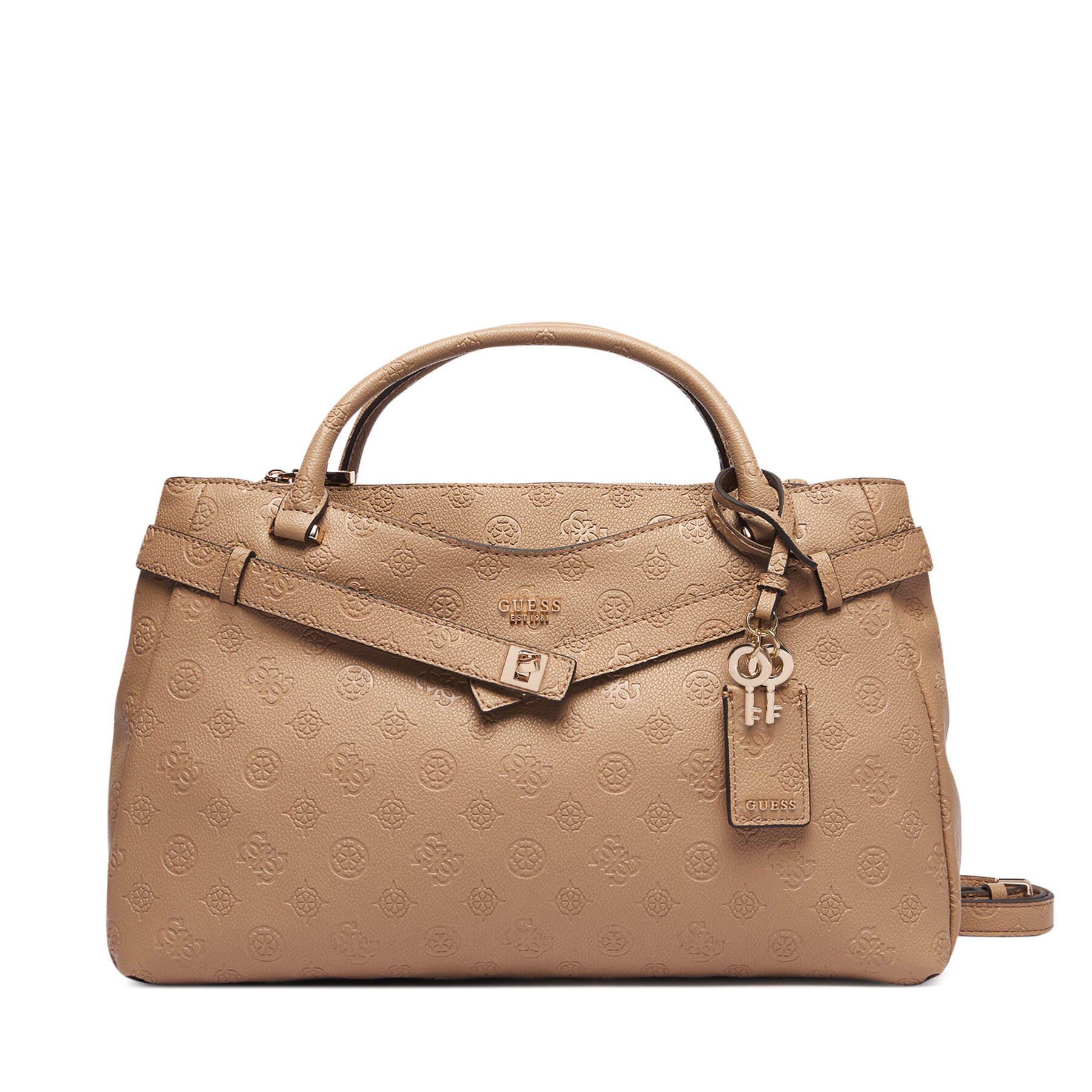 Guess Handtasche Ella Logo HWPD97 46060 Dunkelbeige