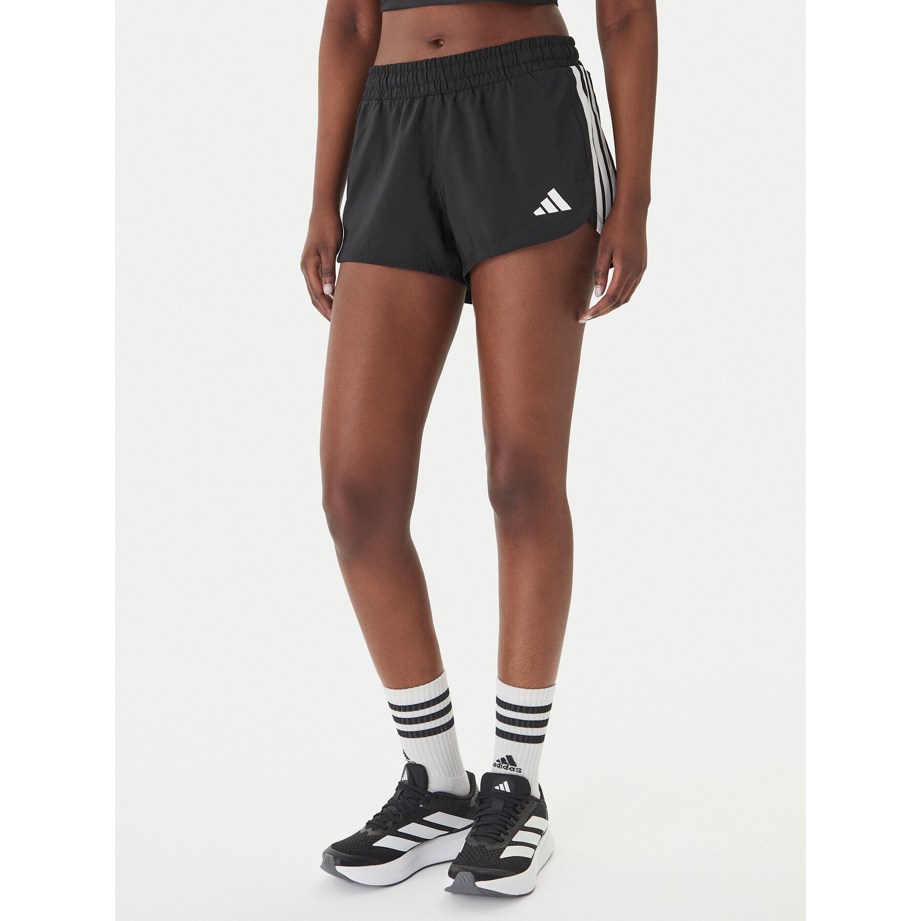 adidas Sportshorts Pacer Workout Woven 2in1 KD9742 Schwarz Regular Fit