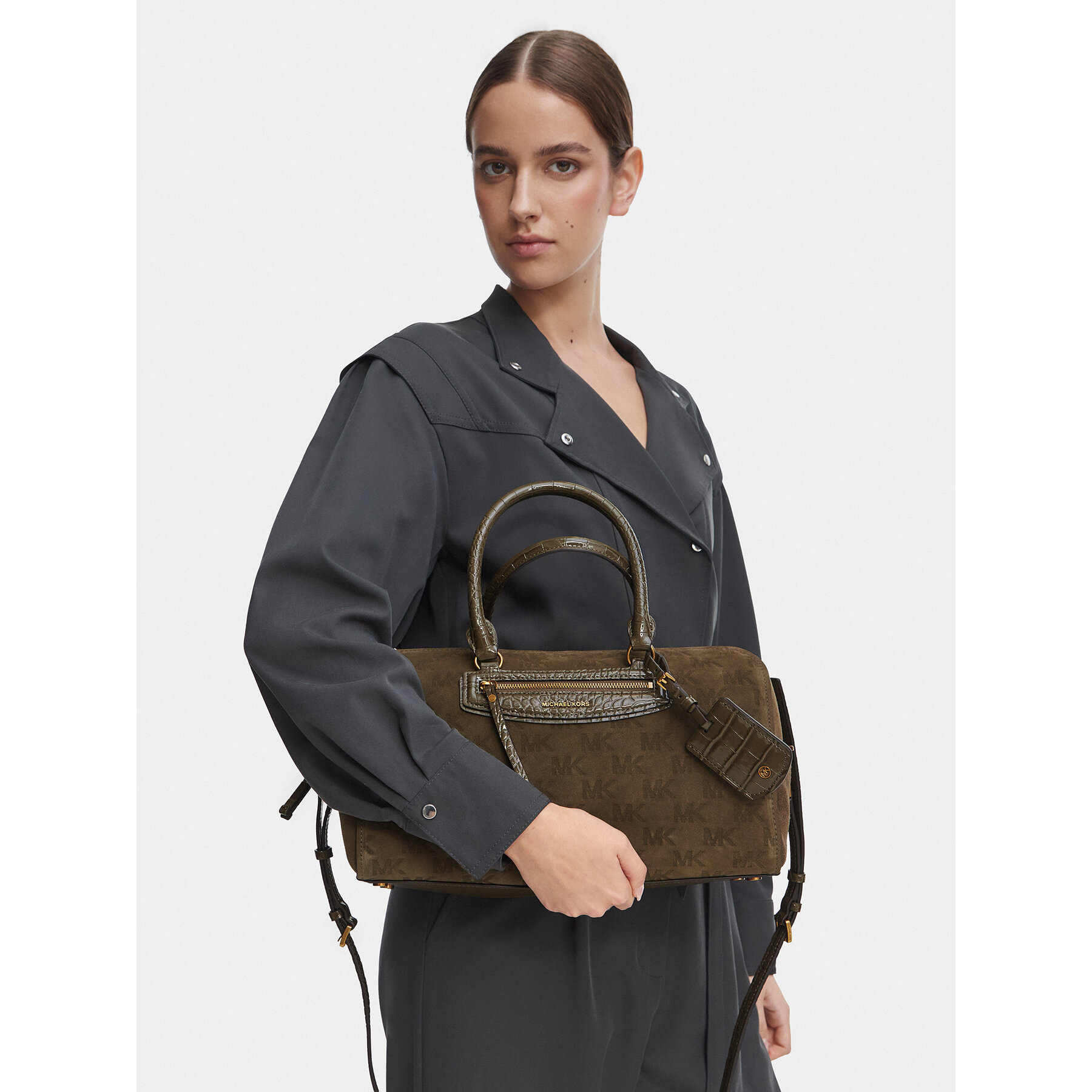 Geantă MICHAEL Michael Kors 30F6ATVS6S Verde