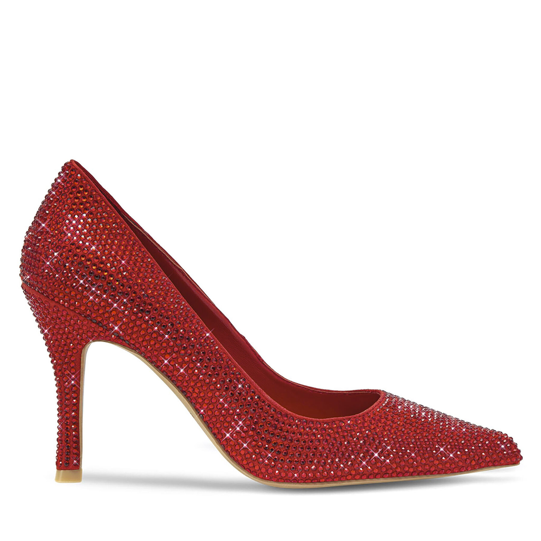 Pantofi cu toc subțire Eva Minge ANGELA-V1518-03 Roșu