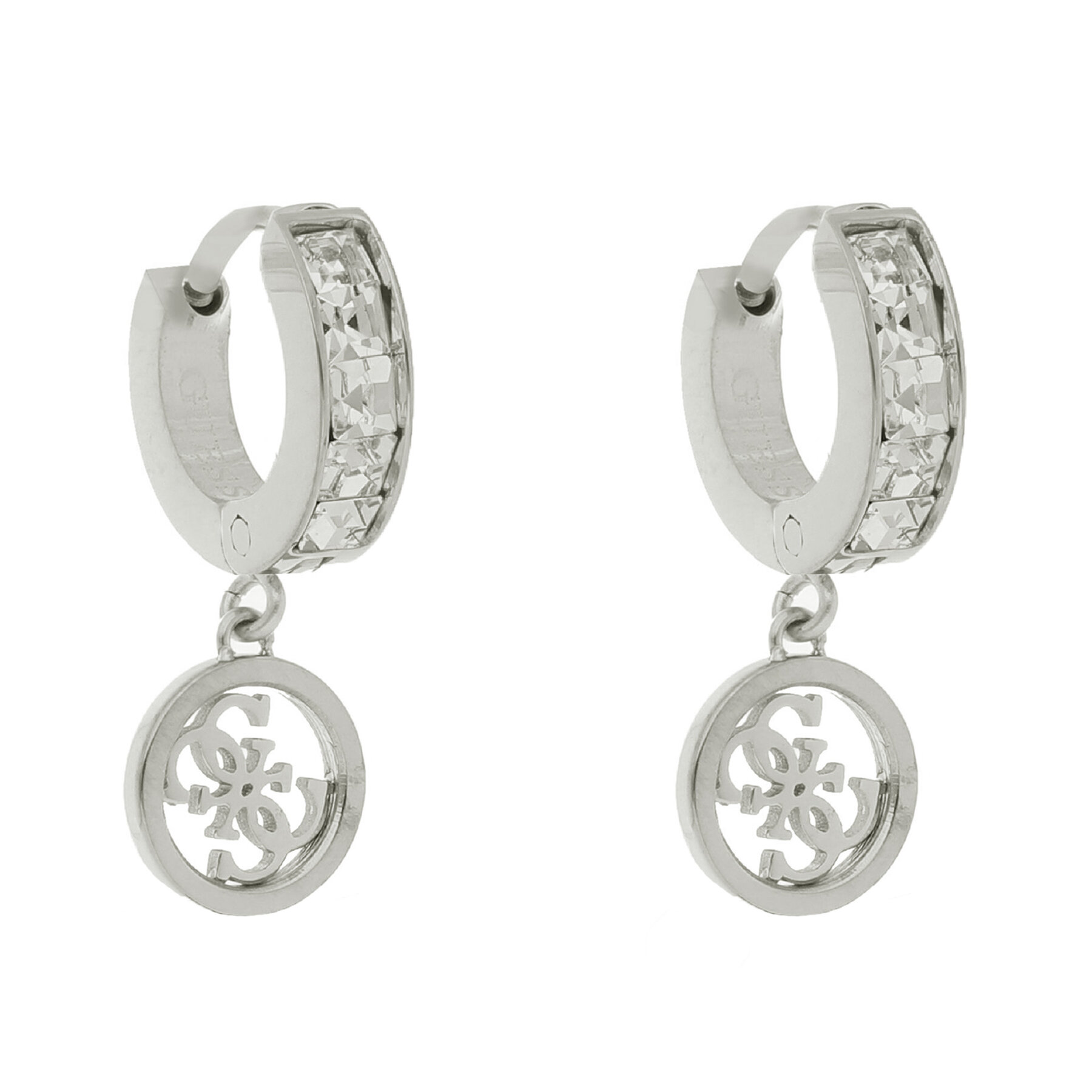 Обици Guess Huggie Me JUBE03 147JW Сребрист