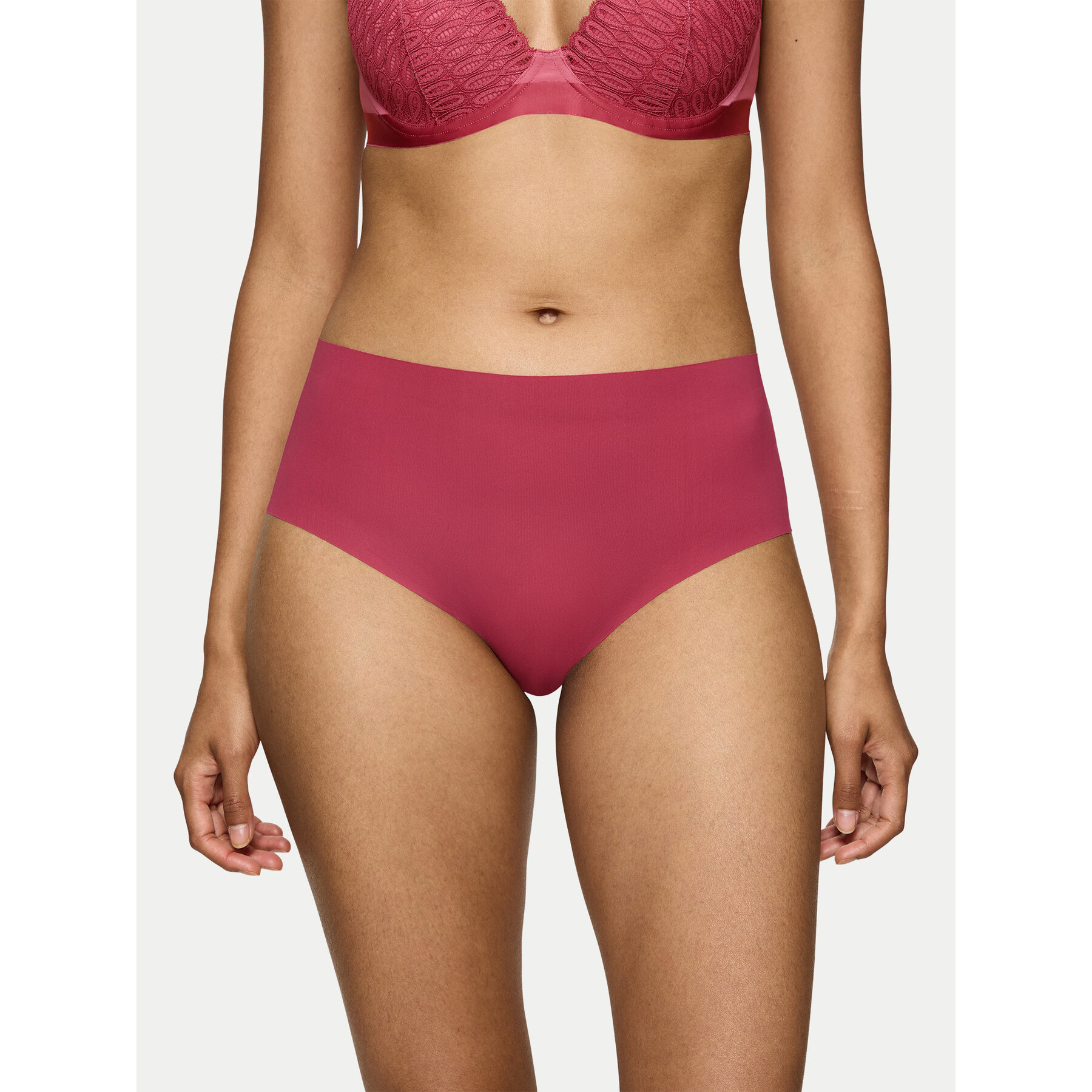 Triumph Mutande classiche a vita alta Pretty 10222227 Rosso