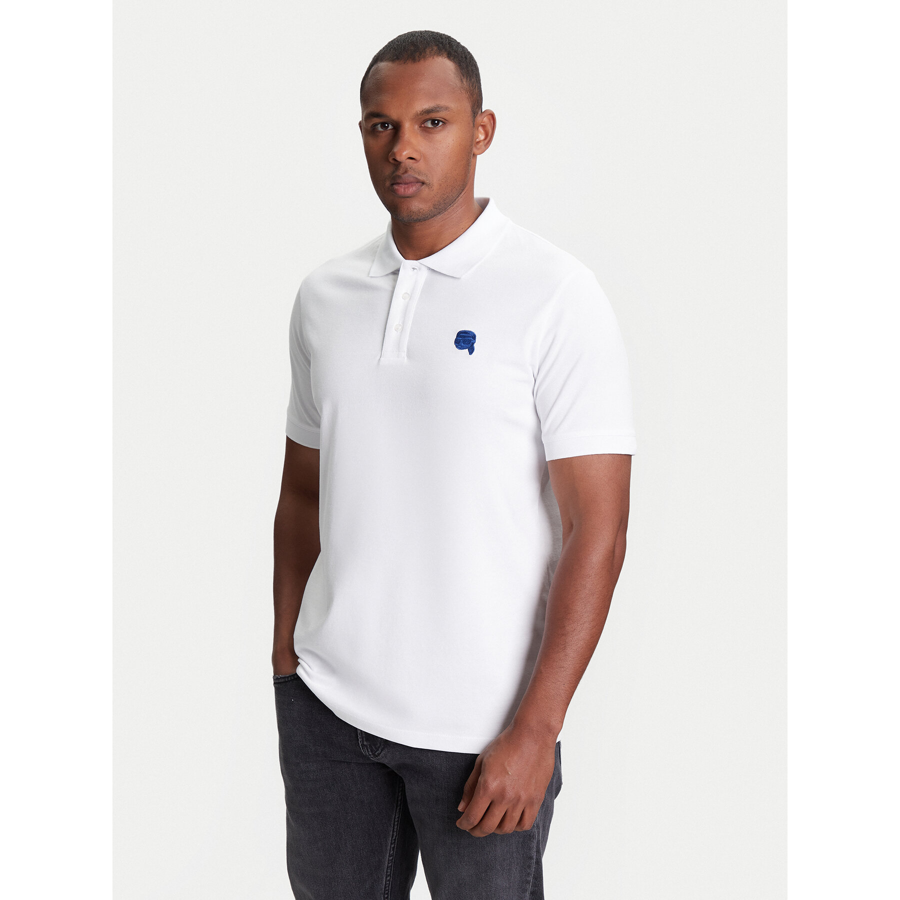 KARL LAGERFELD KARL LAGERFELD Polo 745022 553231 Λευκό Regular Fit
