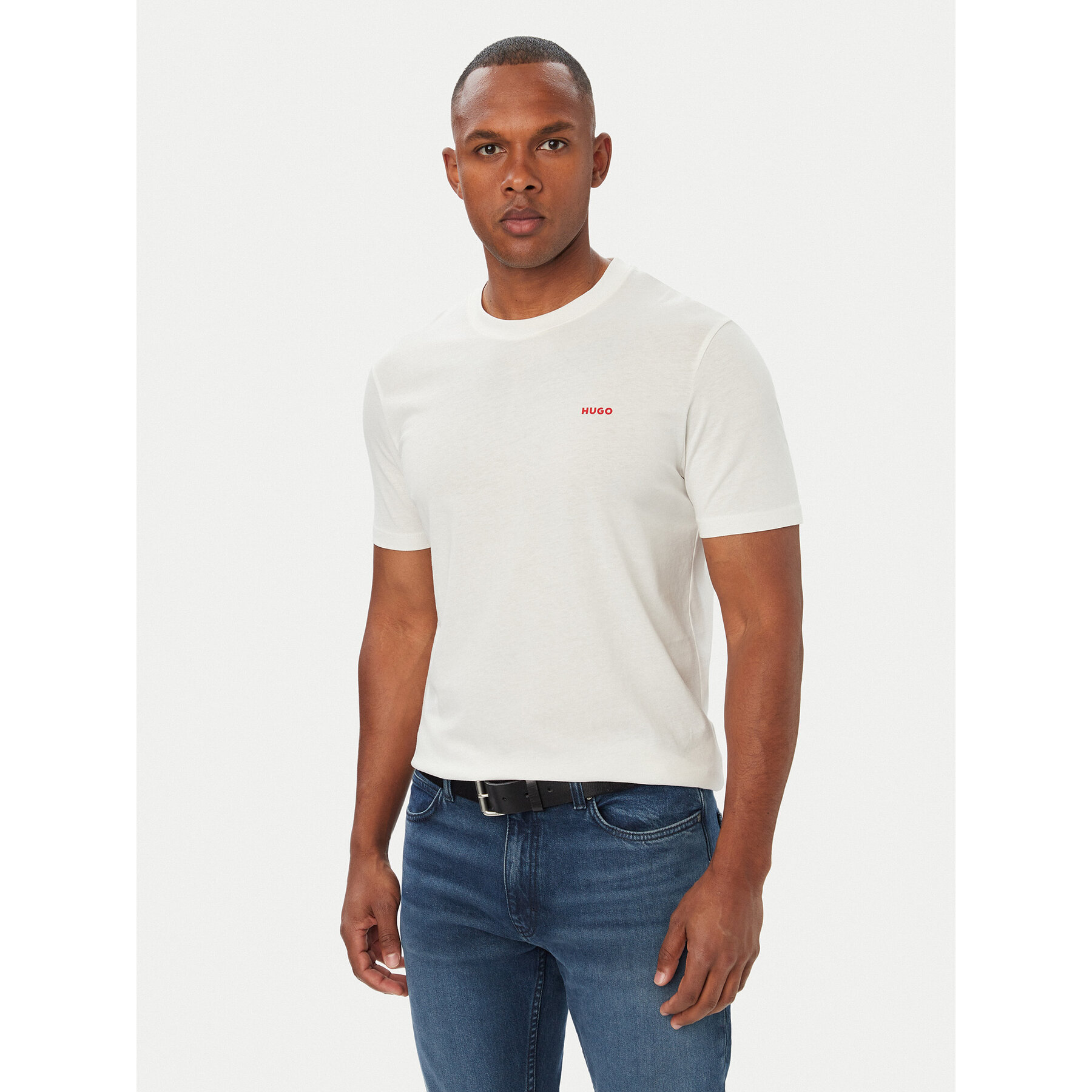HUGO T-Shirt Dero222 50466158 Creme Regular Fit