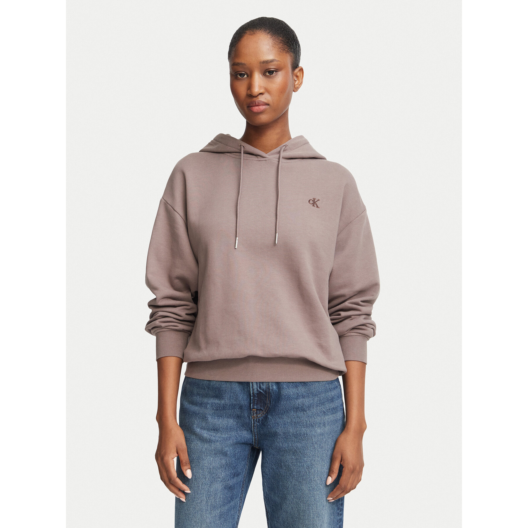 Calvin Klein Jeans Sweatshirt Monogram LV047G258G Dunkelbeige Regular Fit