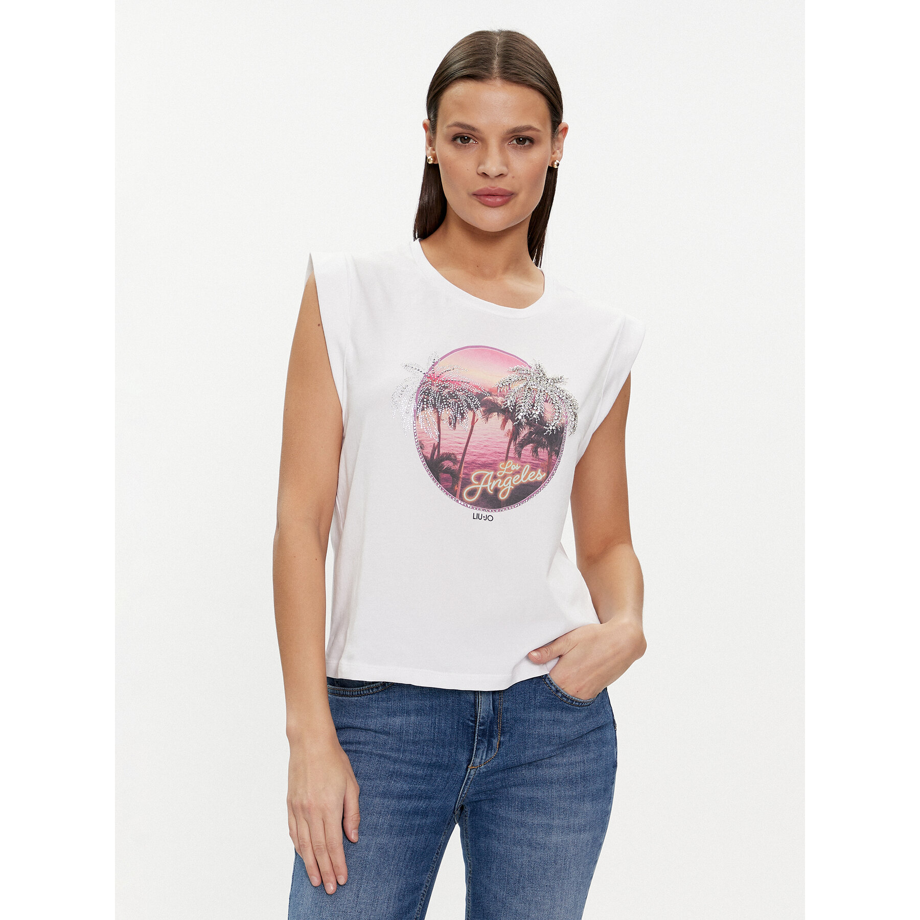 Liu Jo T-Shirt MA4332 J5003 Λευκό Regular Fit