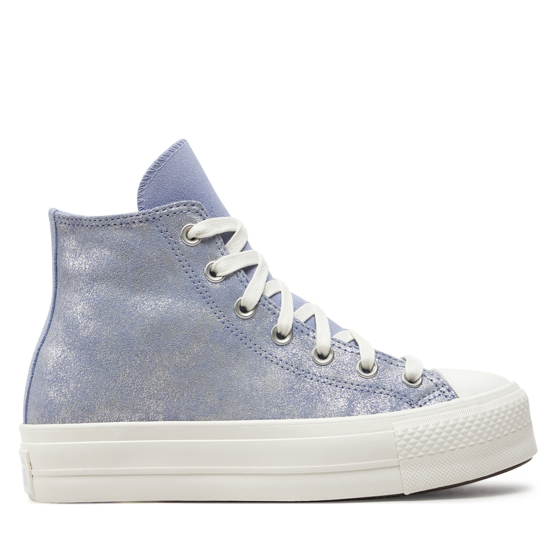 Teniși Converse Chuck Taylor All Star Lift Platform Suede Shimmer Hi A11549C Violet
