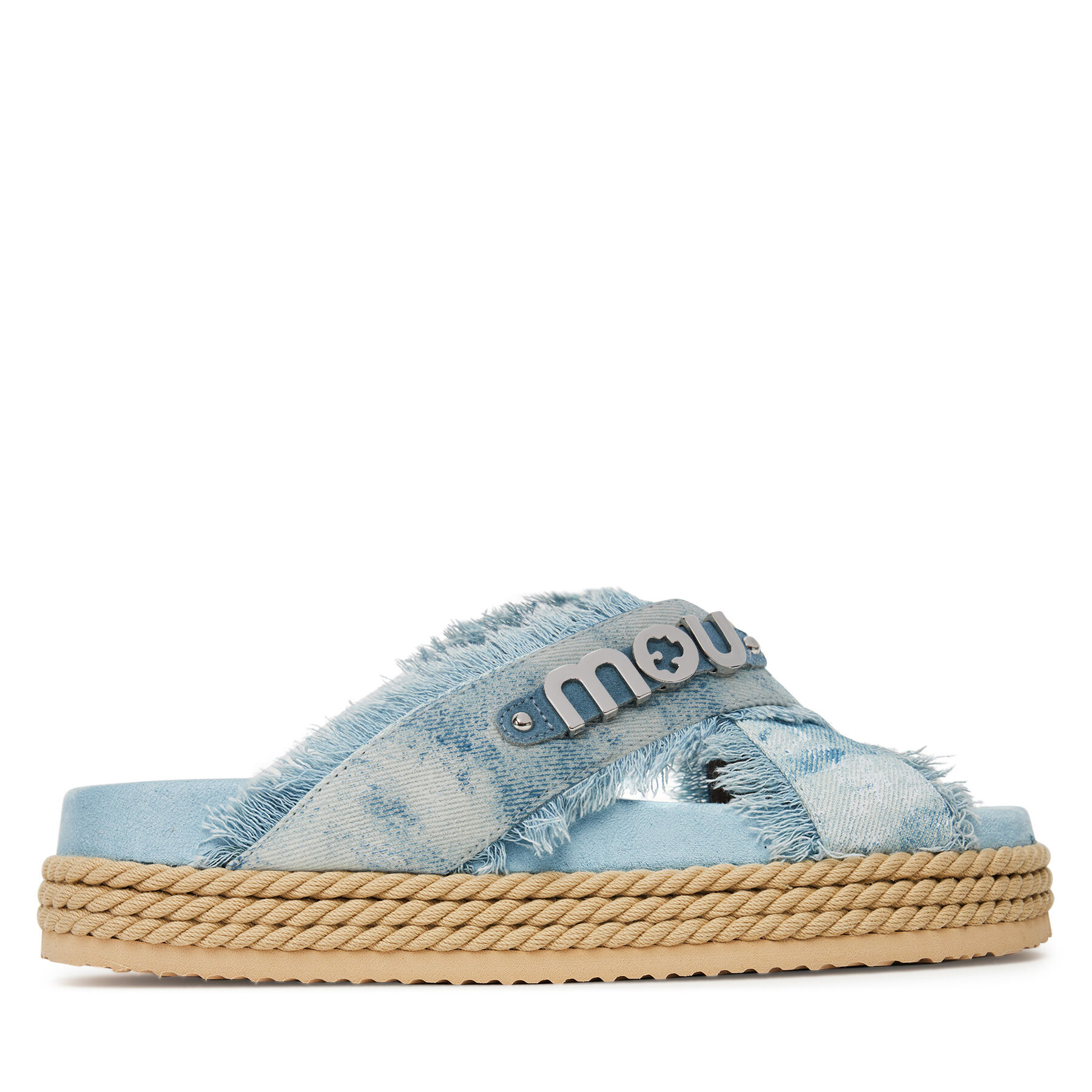 Női Papucs Mou, Méret: 37, Kék, Criss-cross MU.SW451010K