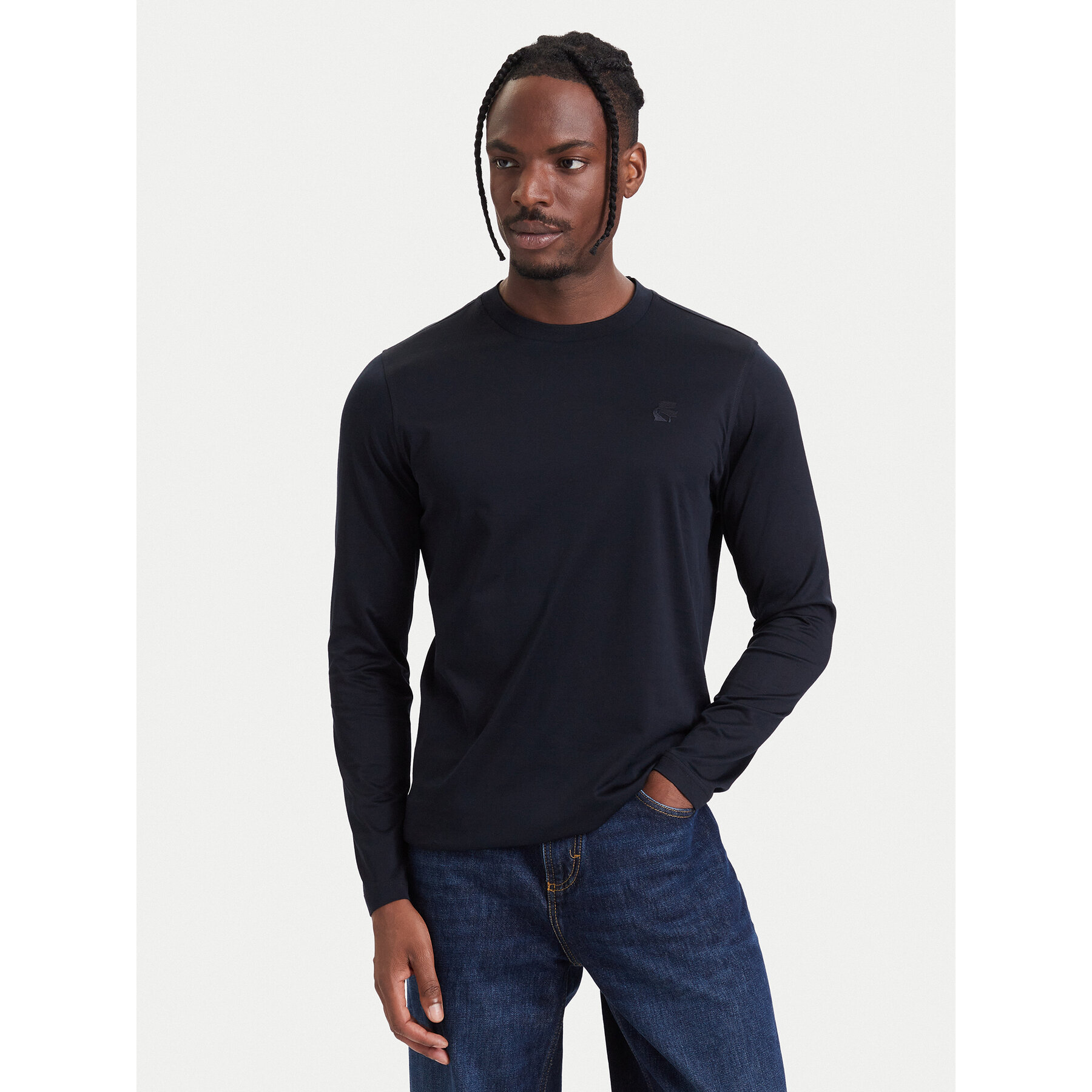 KARL LAGERFELD Longsleeve 755002 564200 Dunkelblau Regular Fit