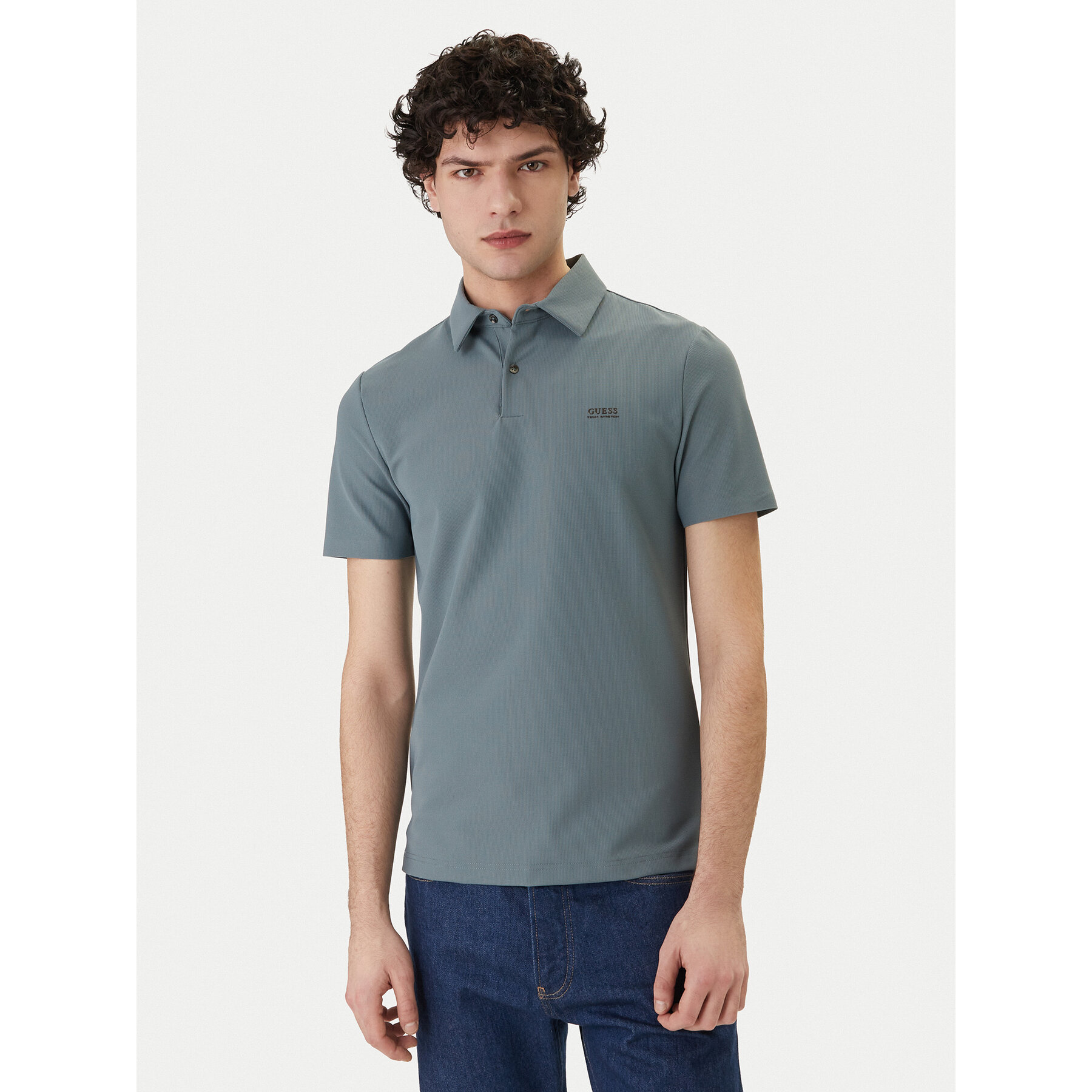 Guess Poloshirt M6RP02 KD202 Blau Slim Fit
