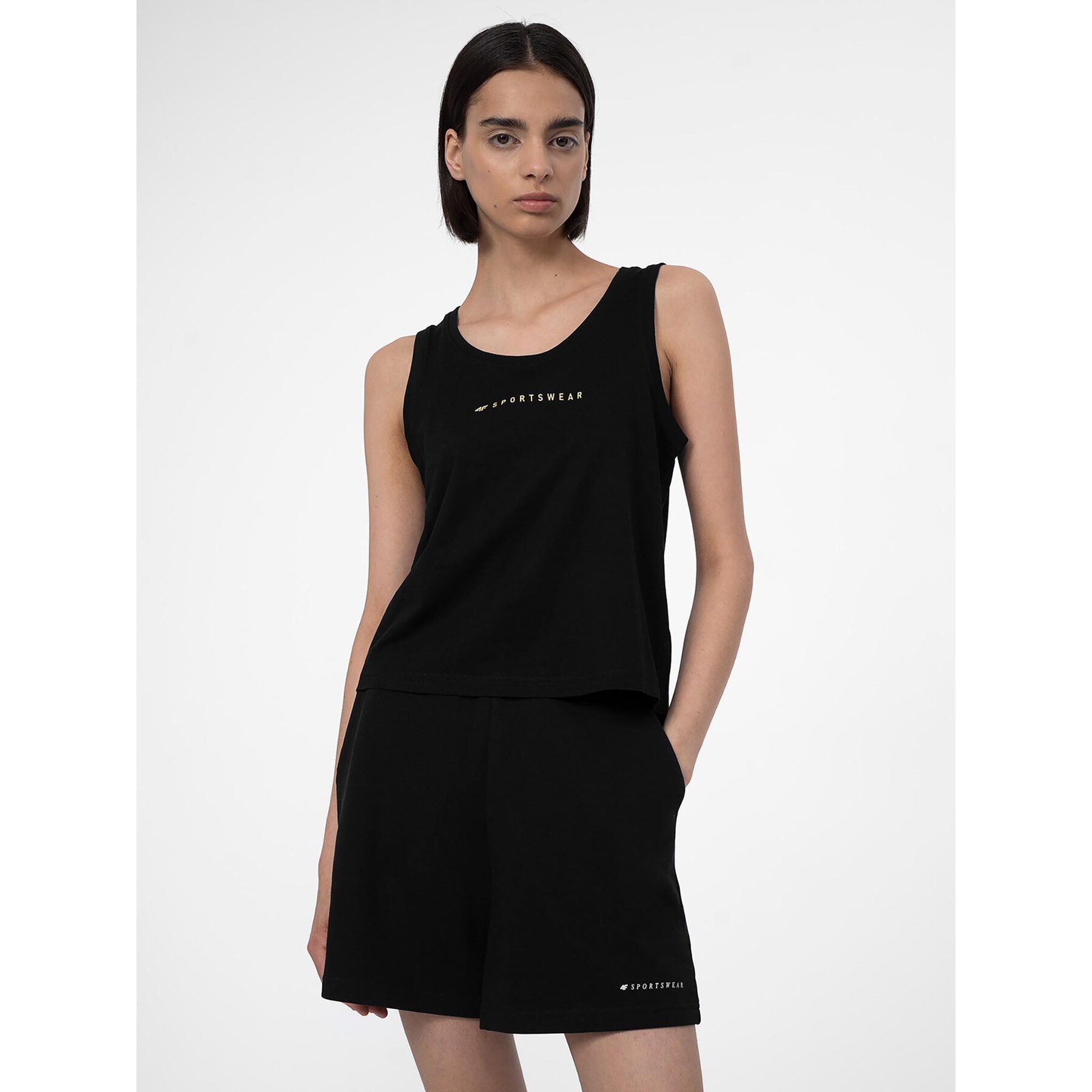 4F 4F Τοπ 4FSS23TTSHF567 Μαύρο Regular Fit