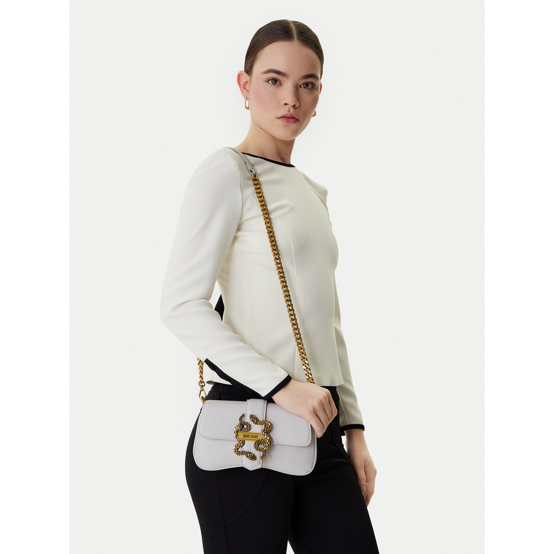 Geantă Just Cavalli 80RA4BA7 ZSA89 Gri