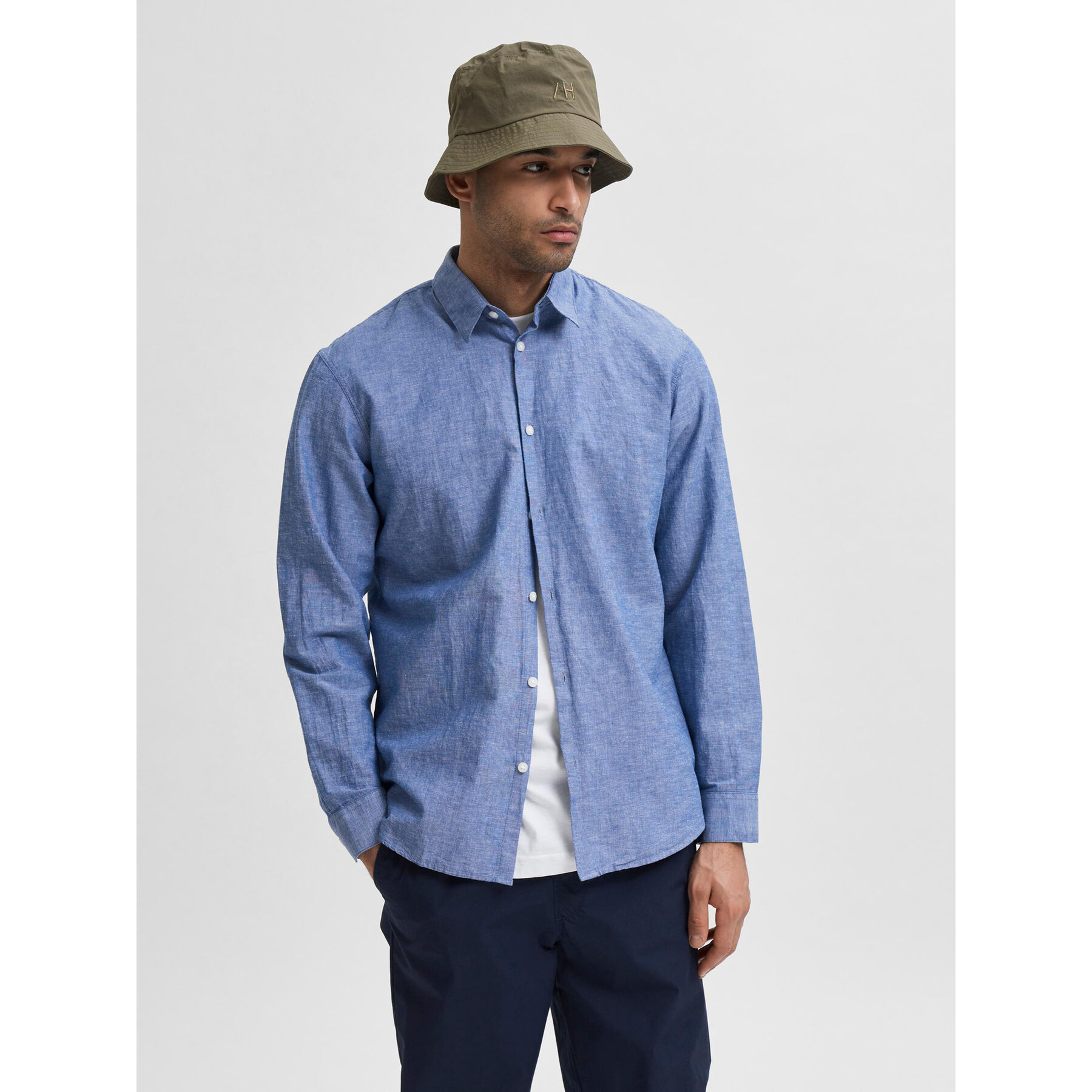 Selected Homme Hemd 16078867 Blau Slim Fit