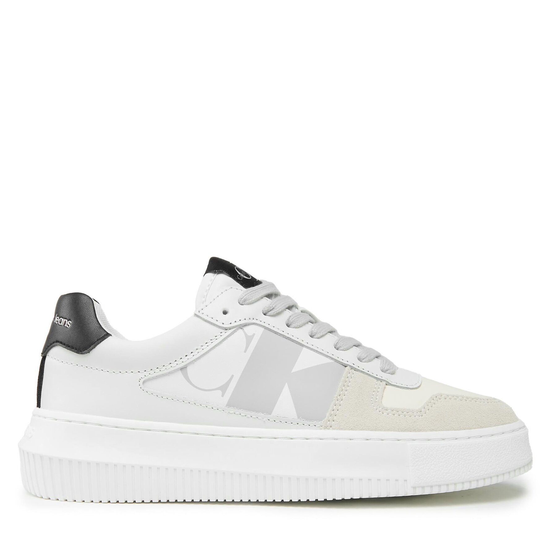 Męskie Sneakersy Calvin Klein Jeans, Rozmiar 44 Biały Basket Cupsole Low Lth Mono YW0YW00876