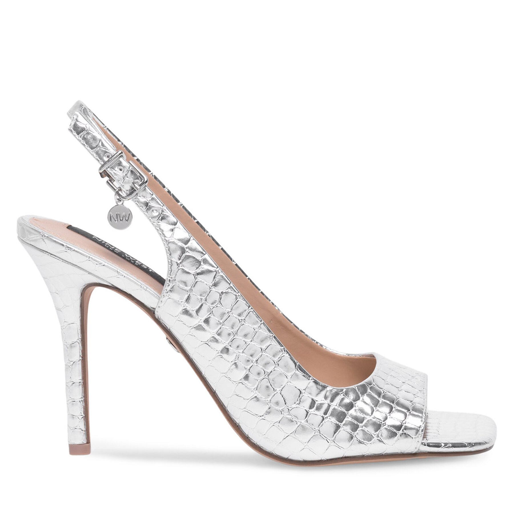 Donna Sandali Nine West, Taglia 41, Argento, FF-1065, taglia : 41