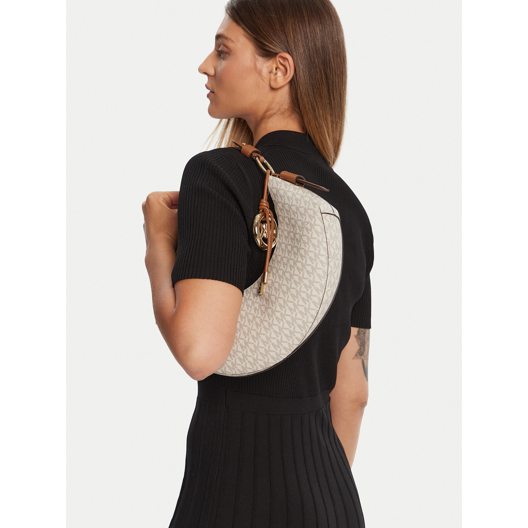 Geantă MICHAEL Michael Kors 30F5GQ4L6B Écru