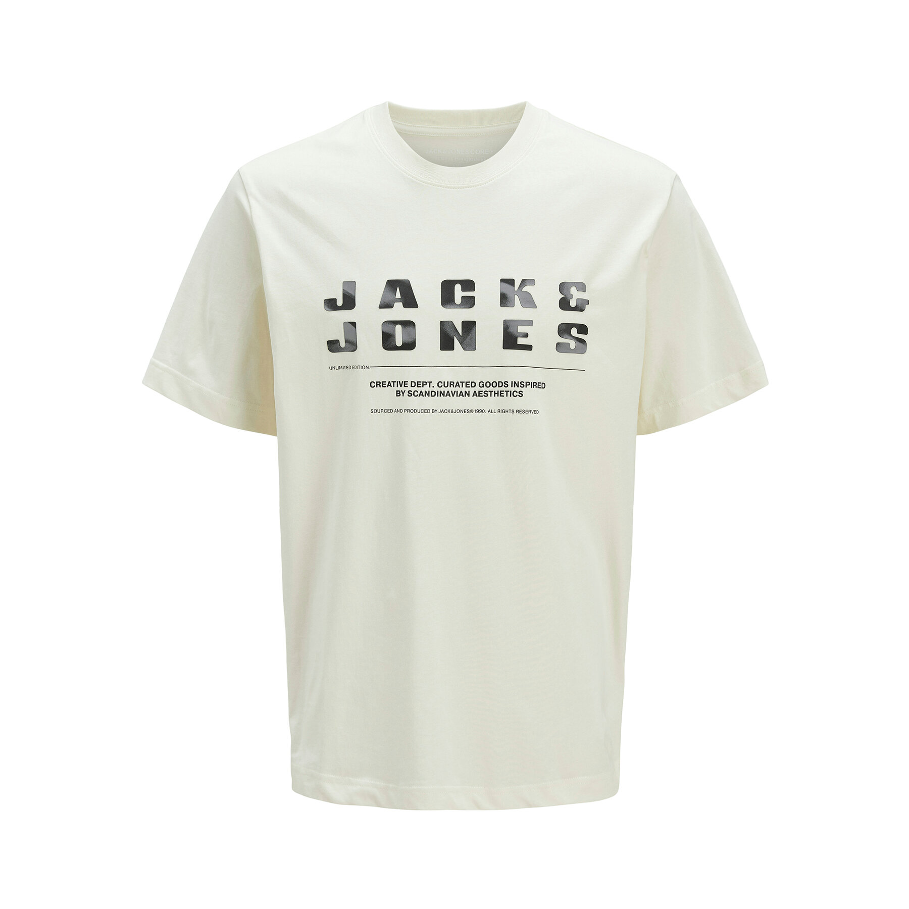 Jack & Jones T-Shirt Recharge 12274716 Μπεζ Relaxed Fit