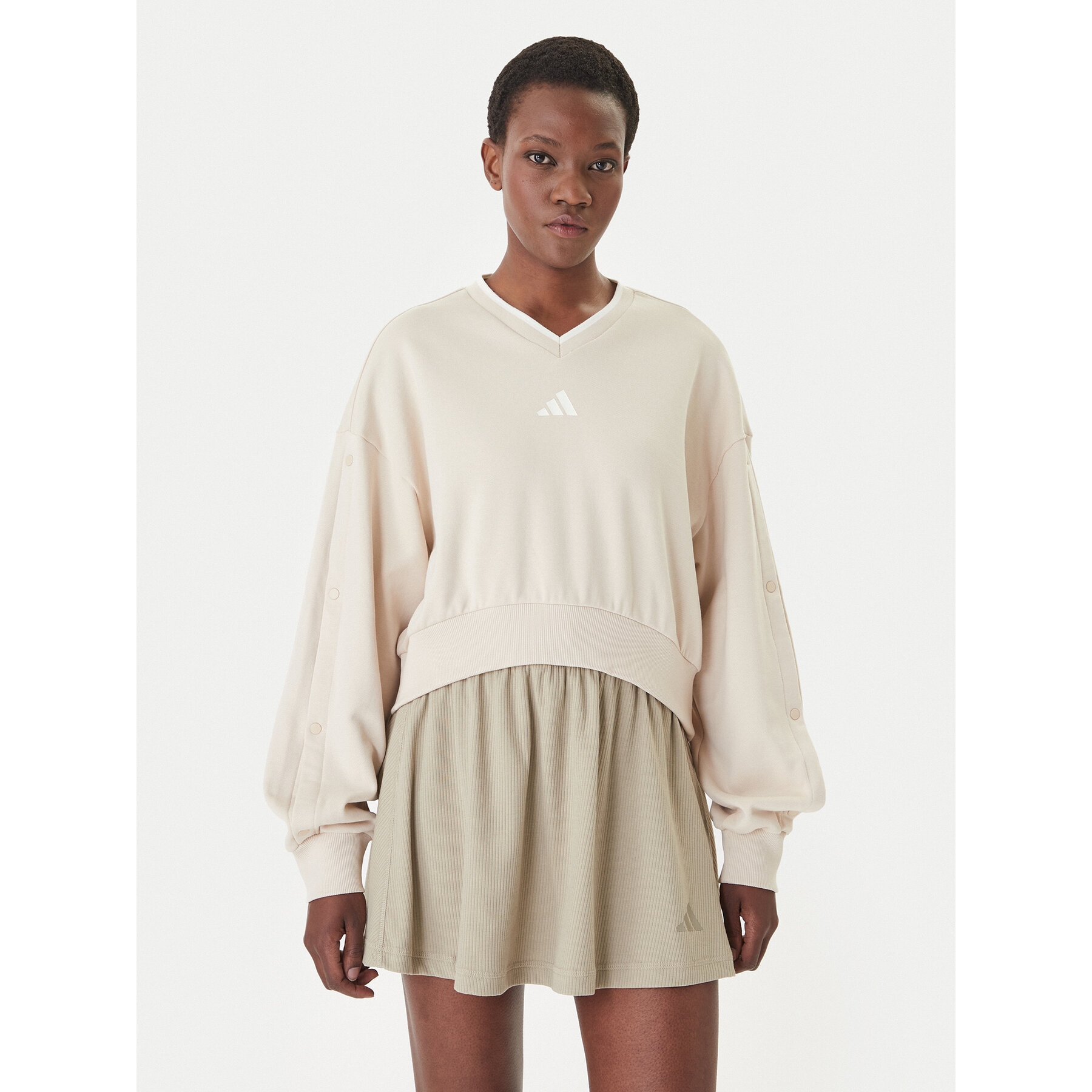 adidas Sweatshirt Stadium JY6969 Beige Loose Fit