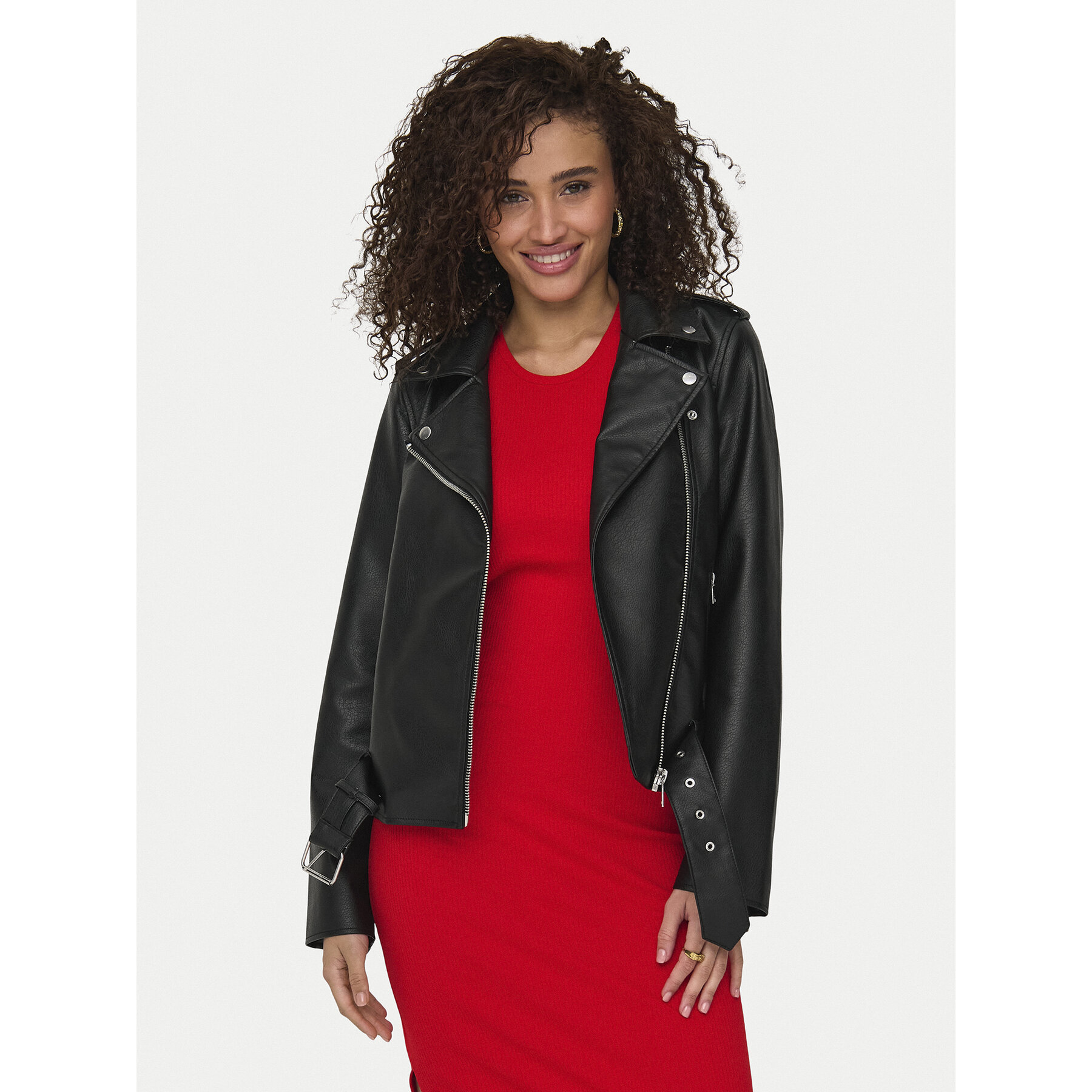ONLY Jacke aus Kunstleder Mille 15357332 Schwarz Slim Fit