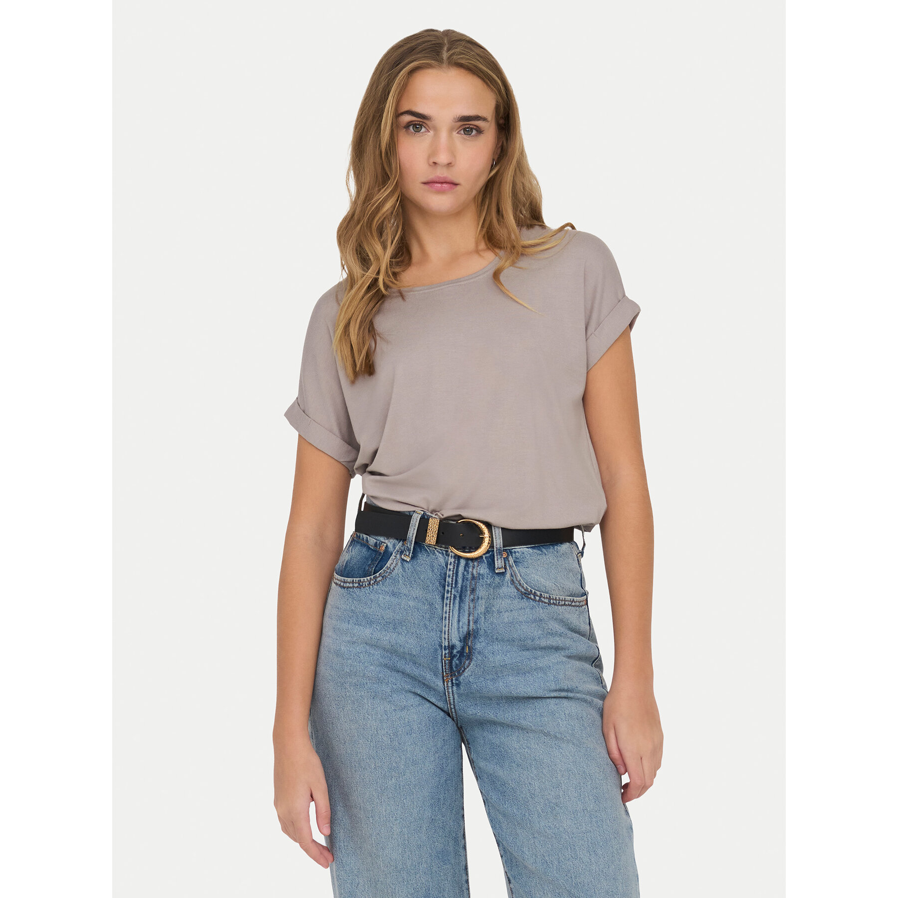 ONLY T-Shirt Moster 15106662 Beige Loose Fit