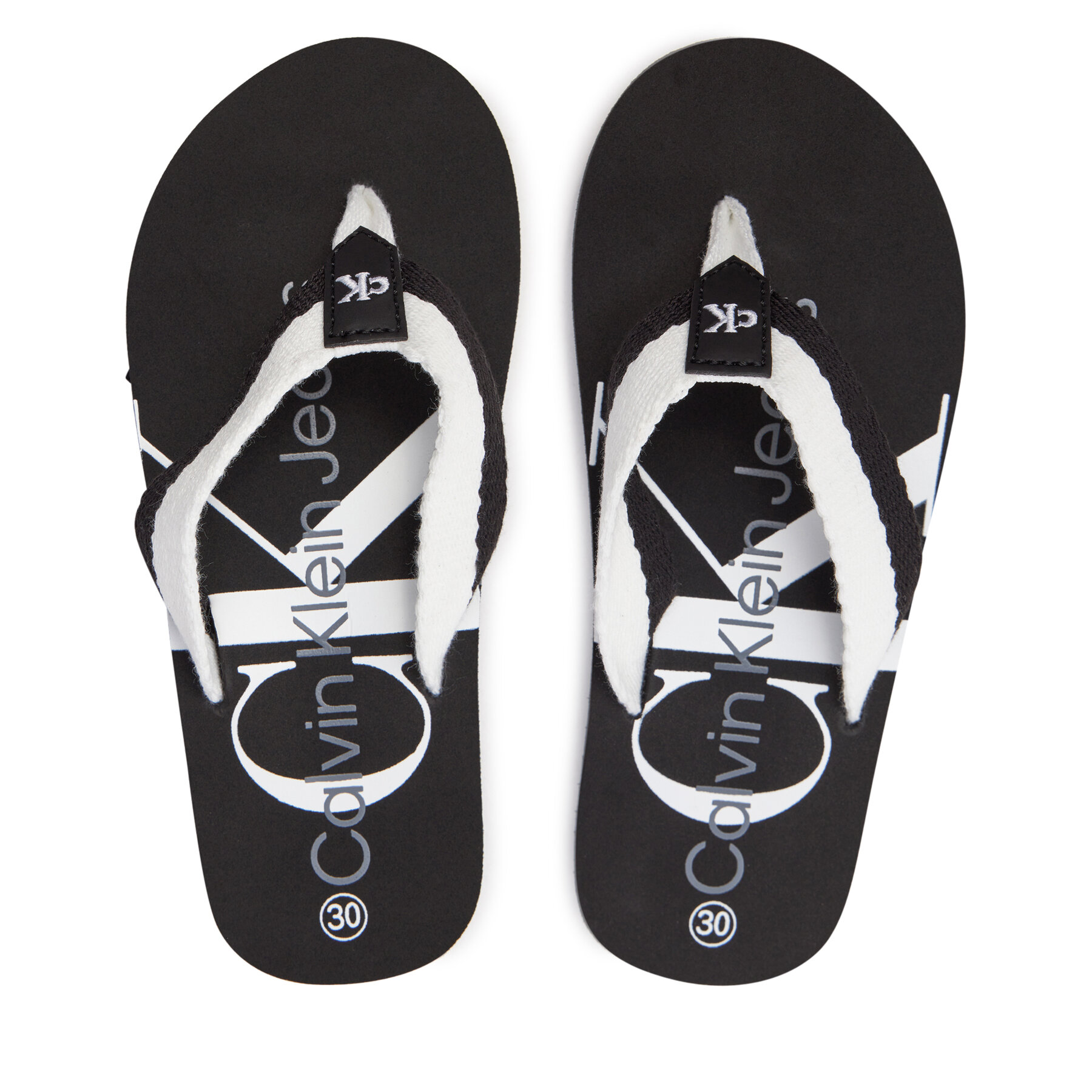 Dziecięce Japonki Calvin Klein Jeans, Rozmiar 33 Czarny V3X8-80918-0058 M