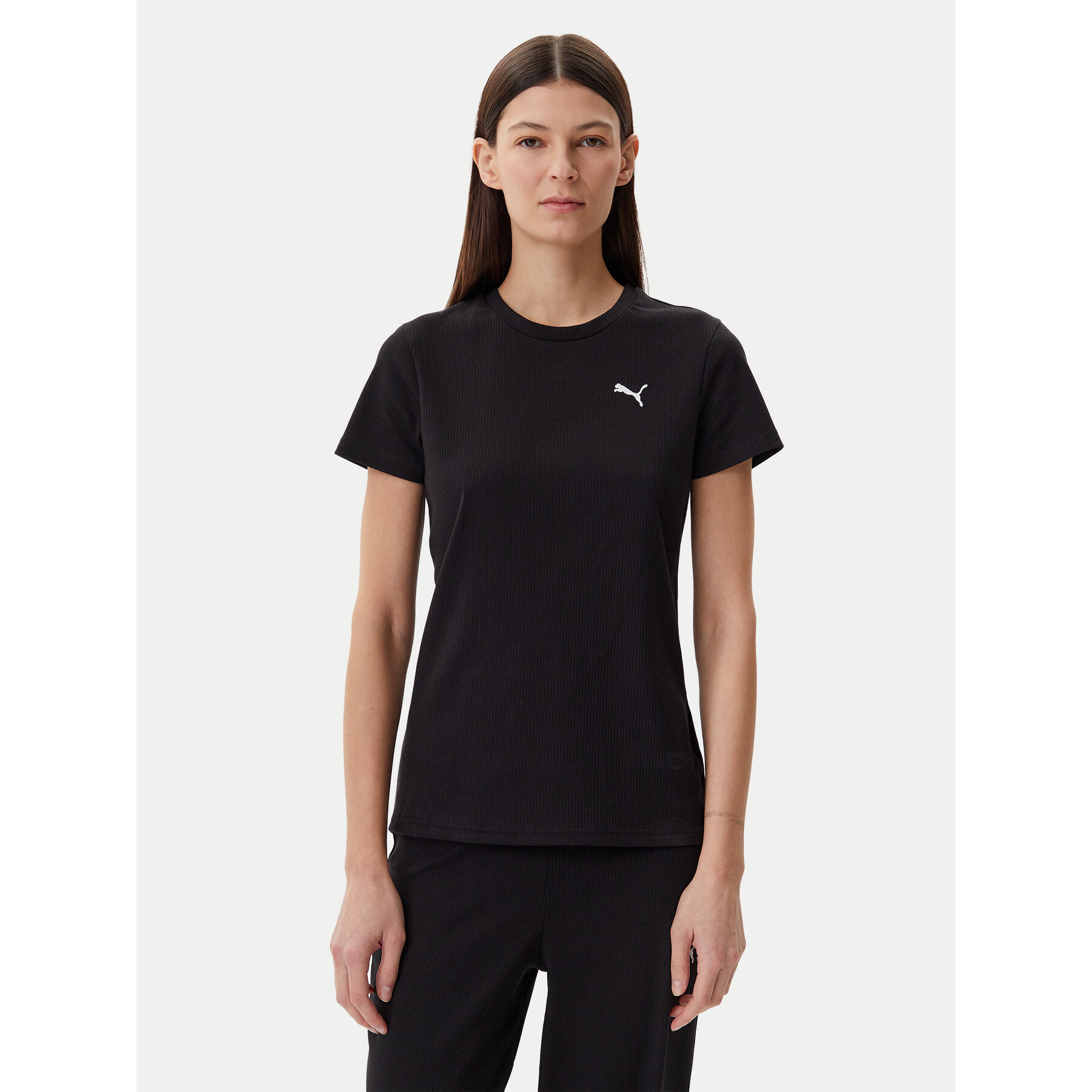 Puma Marškinėliai Ess Elevated 685021 Juoda Slim Fit