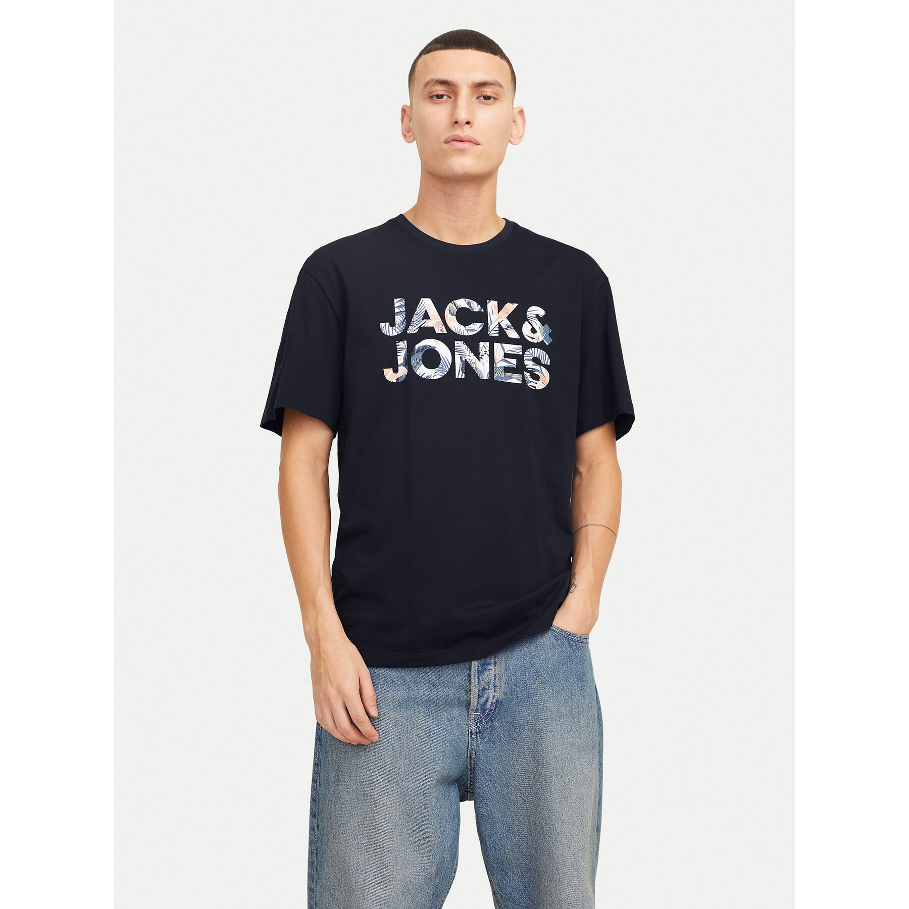 Jack & Jones T-Shirt Bryan 12268127 Σκούρο μπλε Relaxed Fit