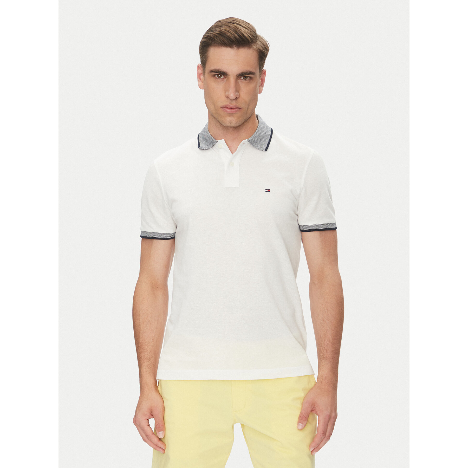Tommy Hilfiger Polo MW0MW33140 Λευκό Regular Fit