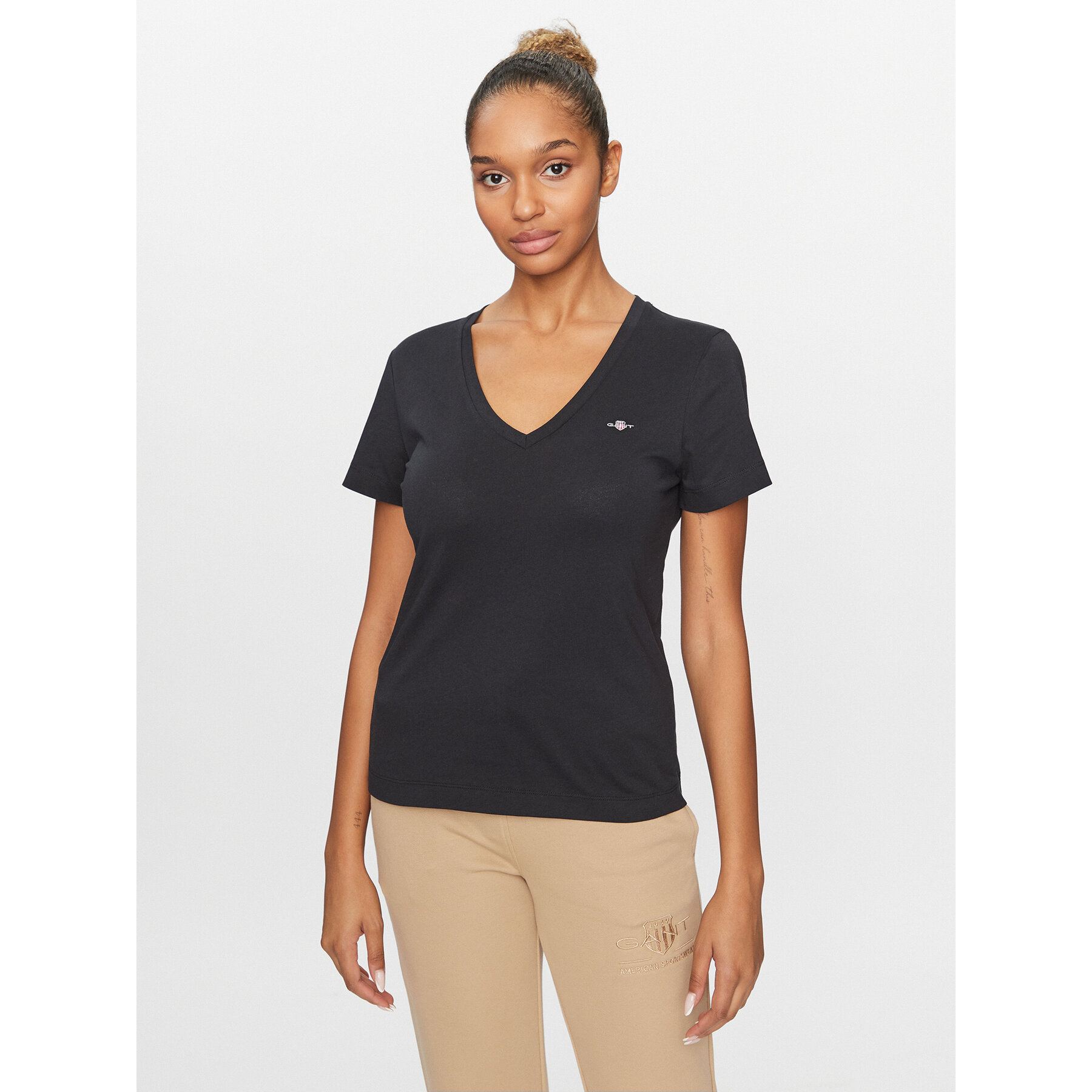 Gant T-shirt Shield 4200750 Nero Regular Fit