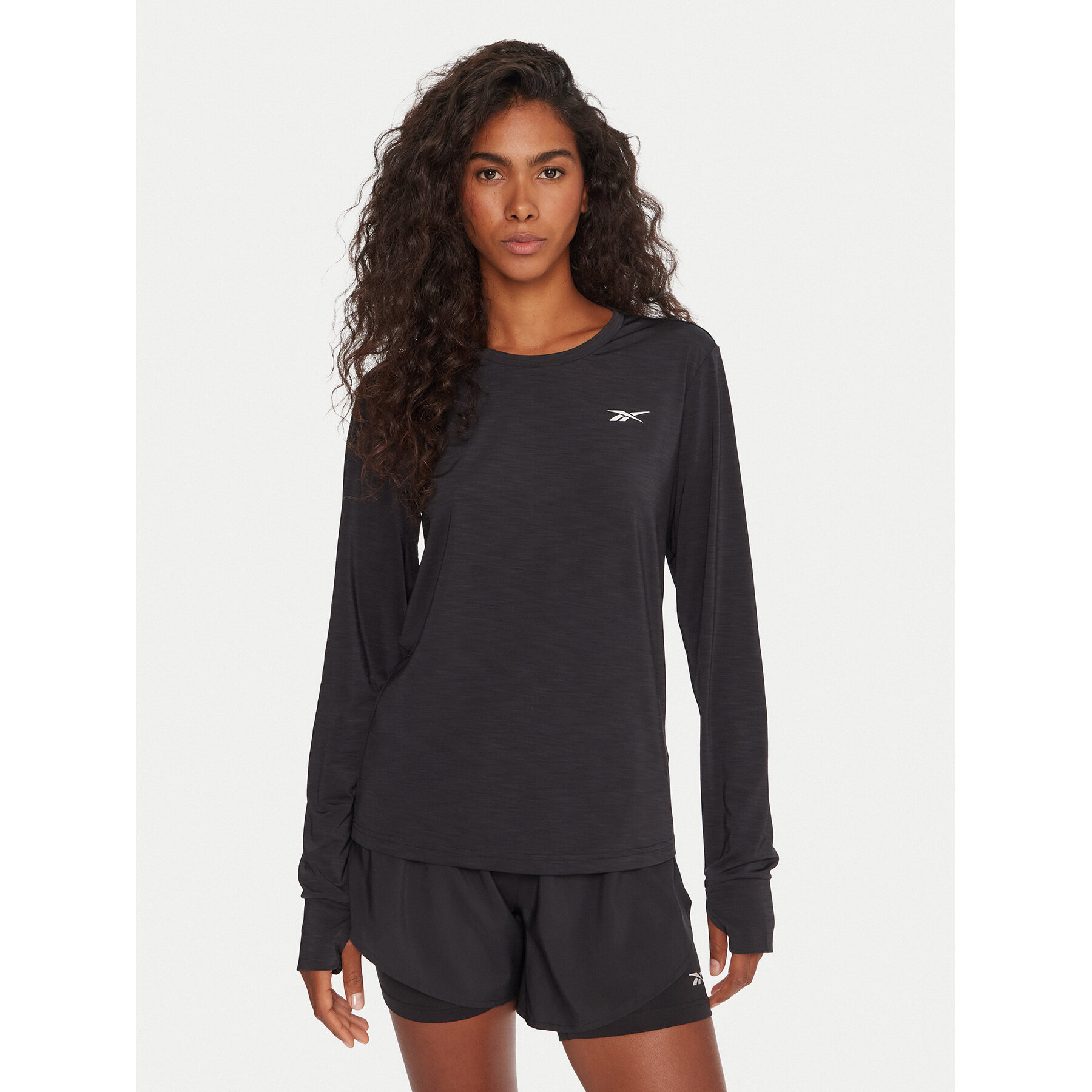 Reebok Technisches T-Shirt RK25184CCW Schwarz Slim Fit