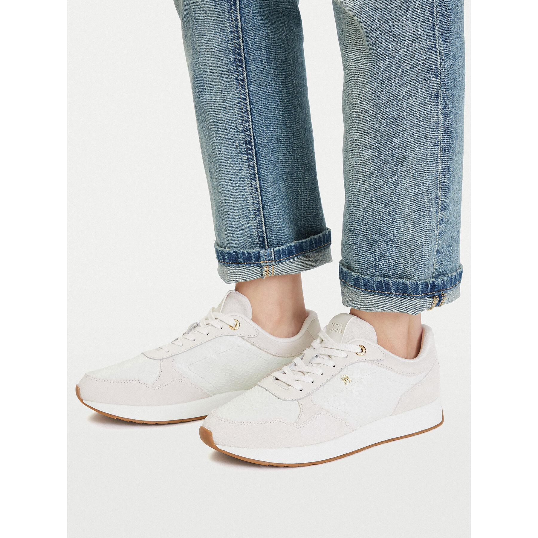 Sneakers Tommy Hilfiger Th Runner Monogram FW0FW09586 Crem