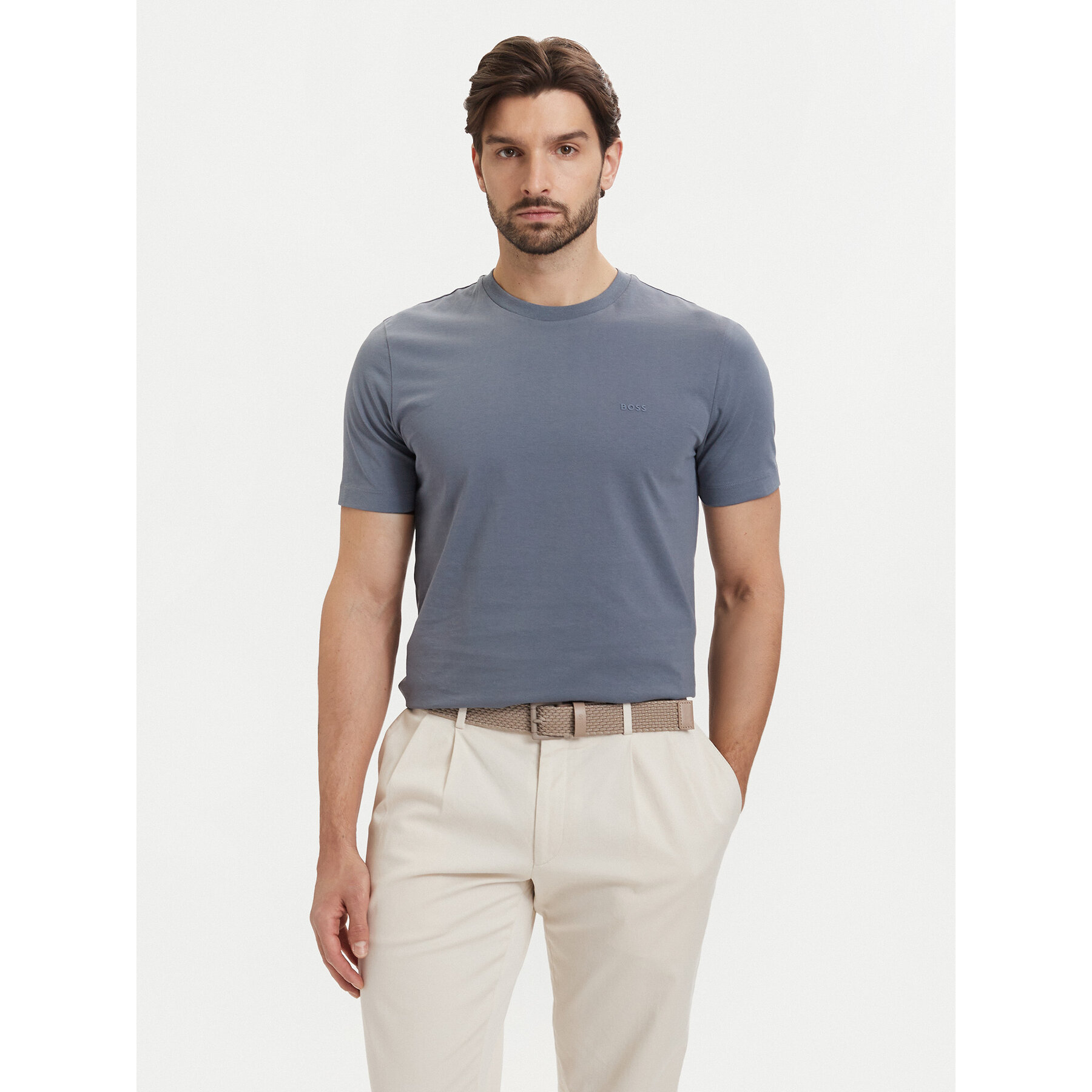 BOSS T-Shirt Thompson 01 50468347 Blau Regular Fit