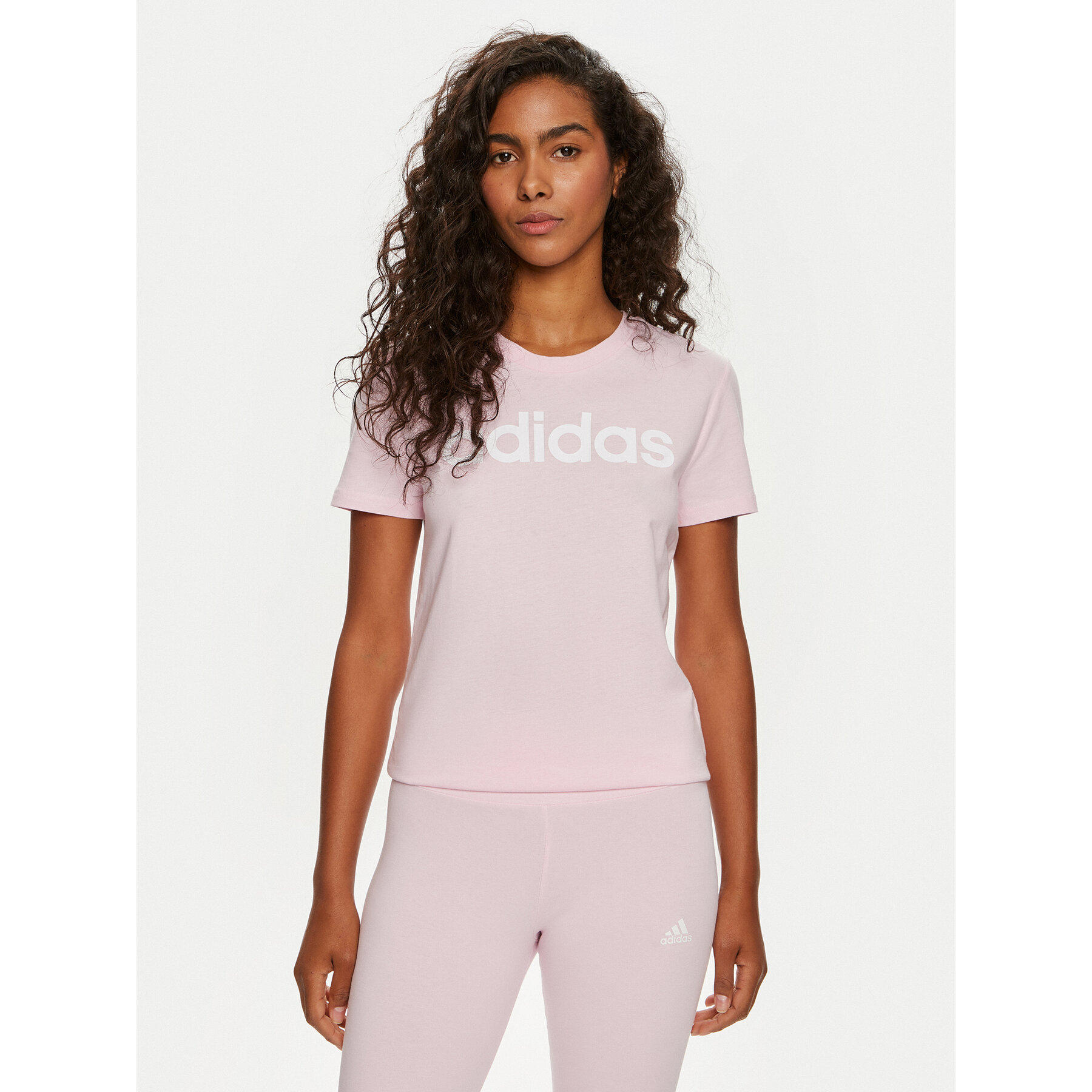 adidas T-shirt Essentials Slim Logo T-Shirt GL0771 Rosa Slim Fit