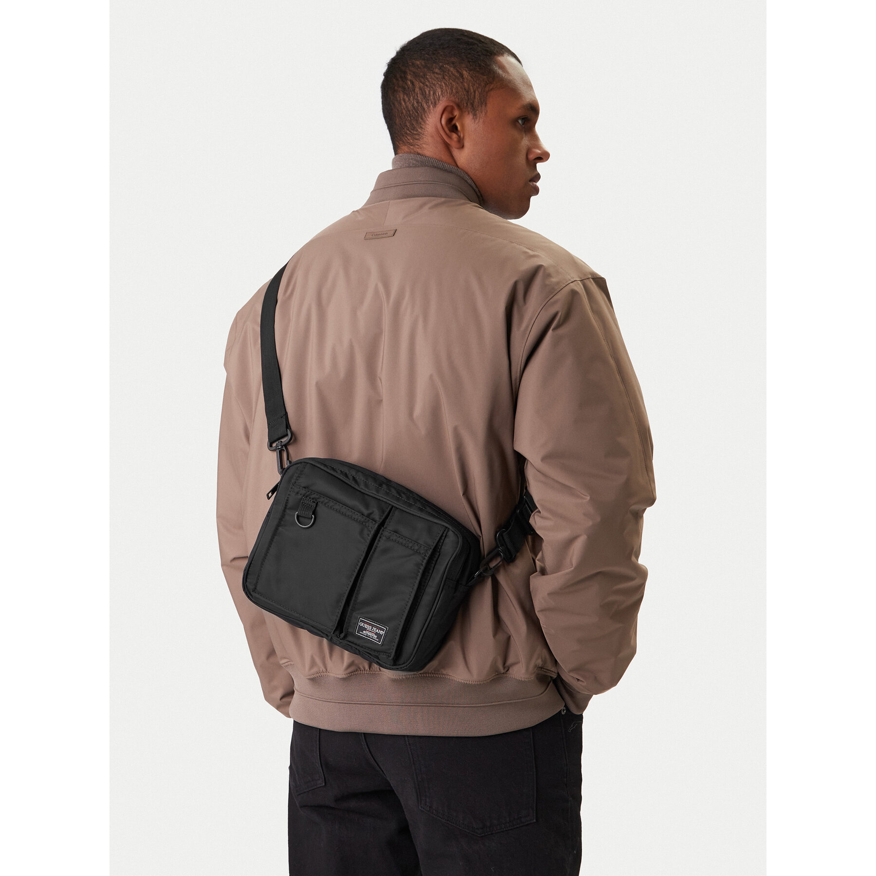 Geantă crossover Guess Jeans M6RZ02 WK512 Negru