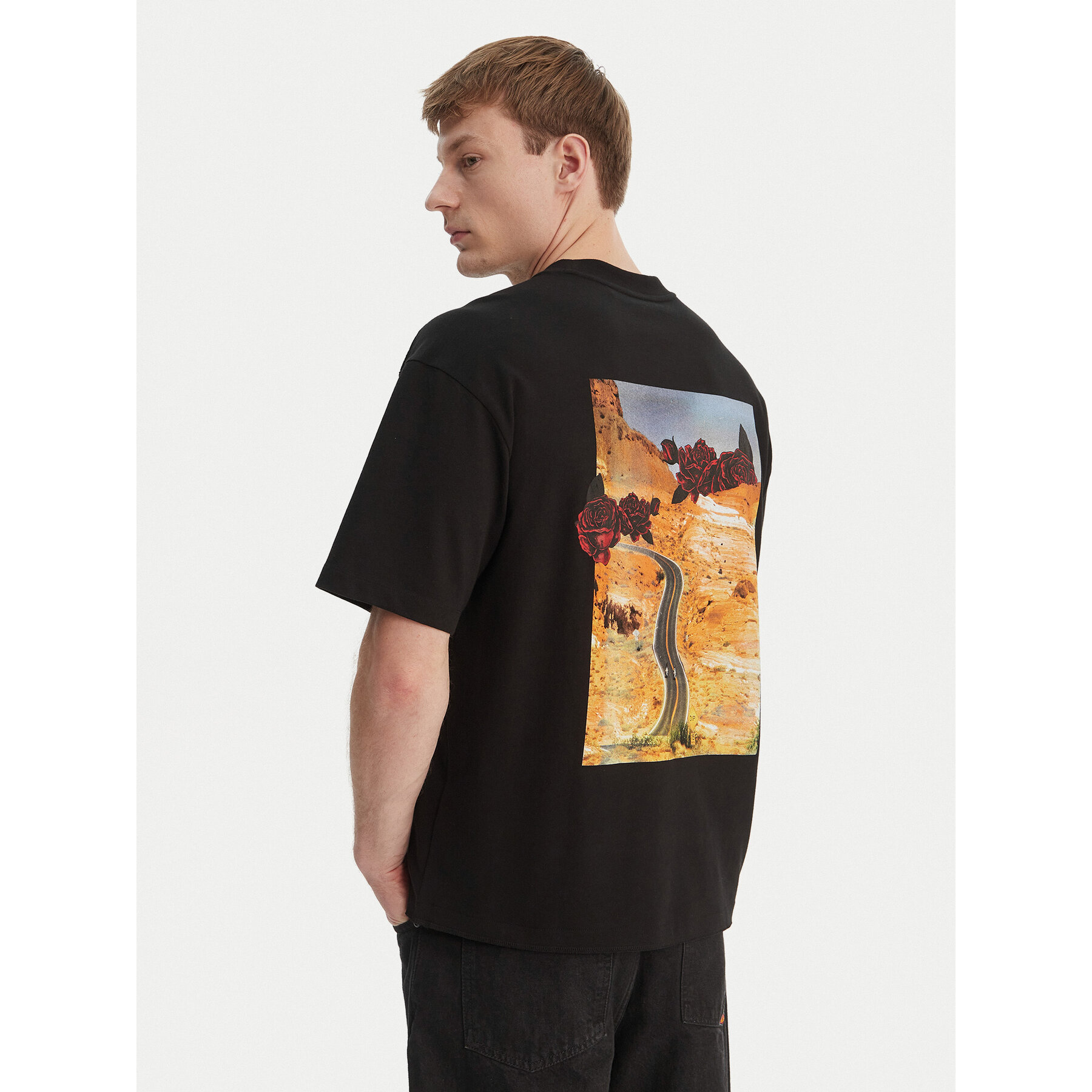 HUGO T-Shirt Domans 50564642 Schwarz Oversize