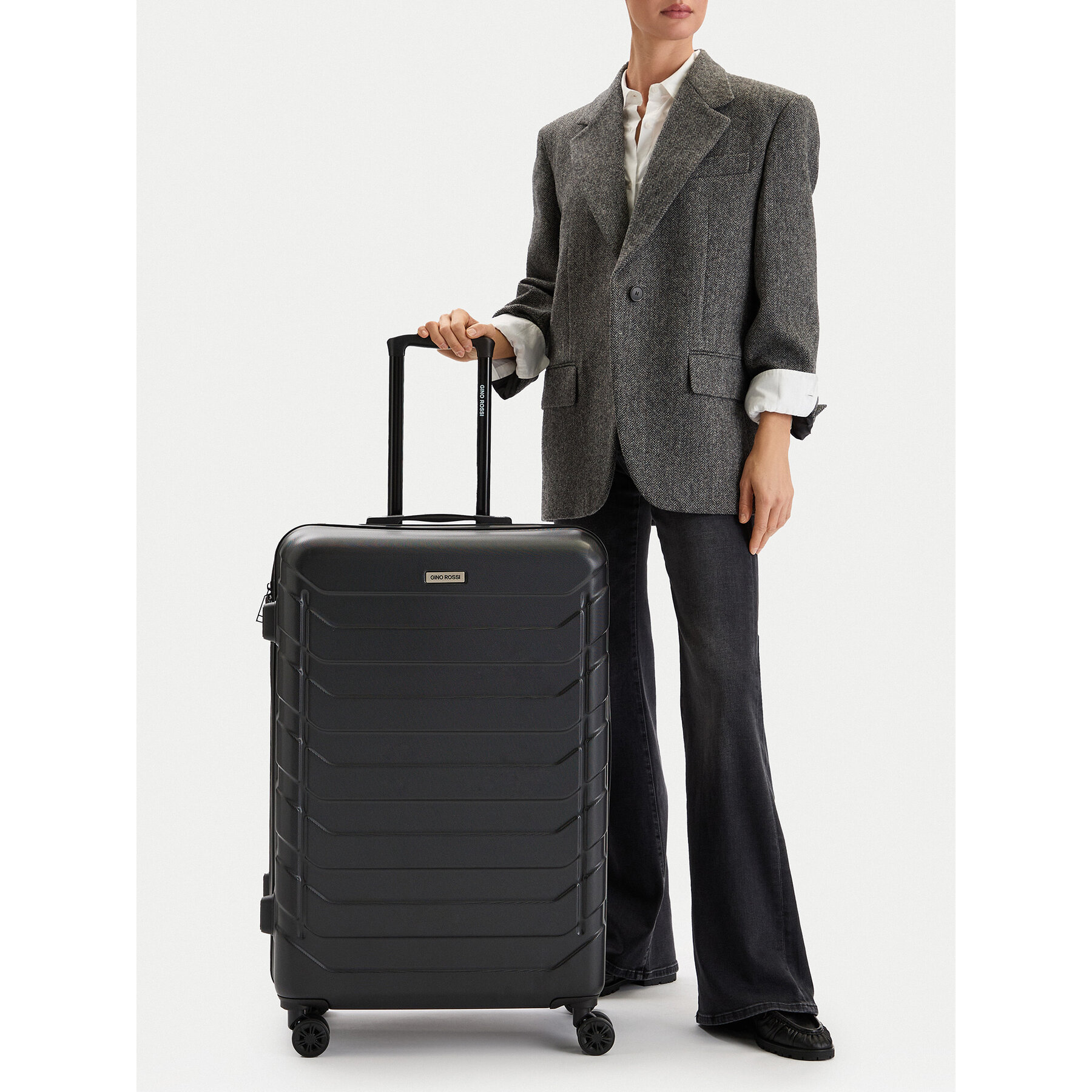 Valiză mare GINO ROSSI CEO-GIN-L-001-05-BLACK Negru