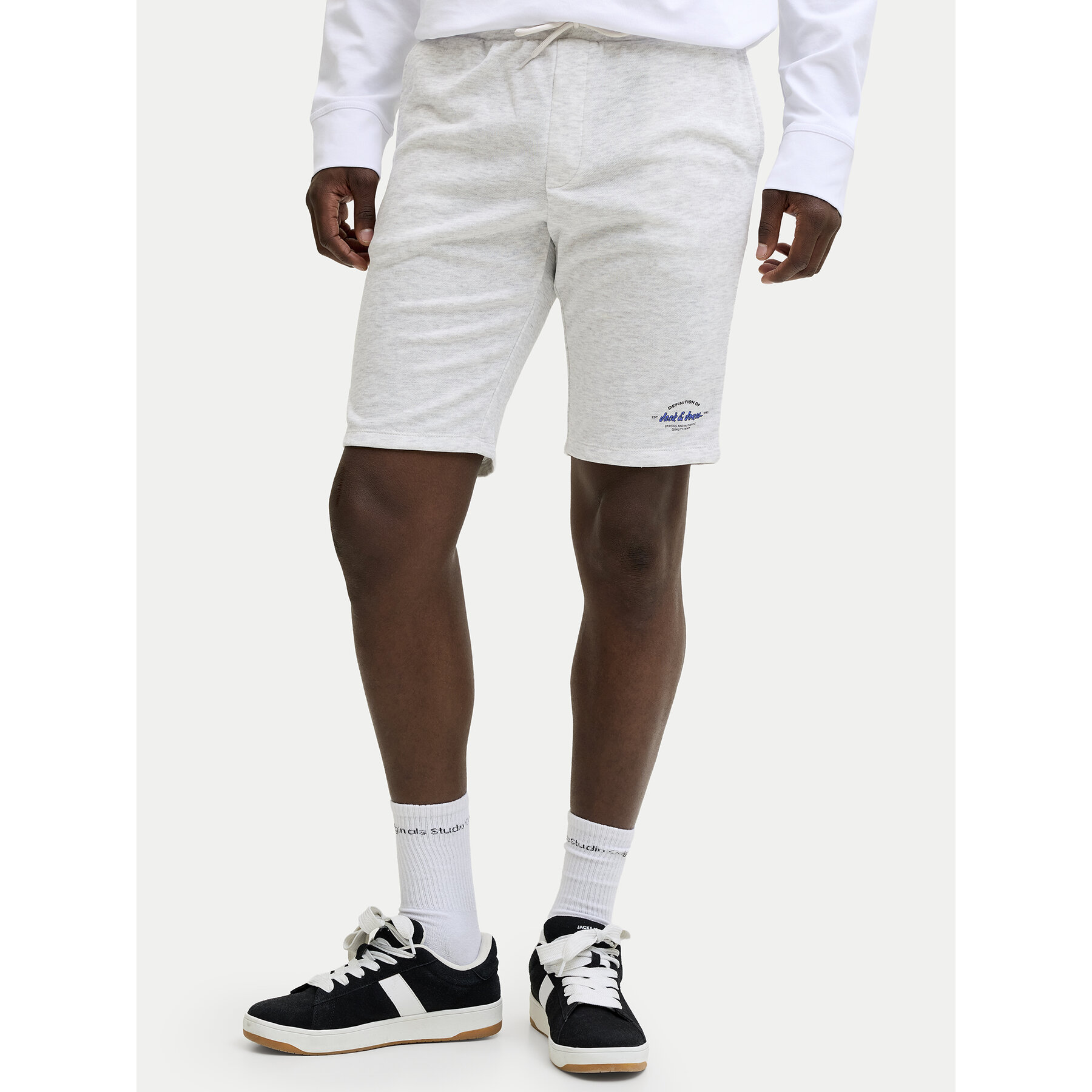 Jack & Jones Sportshorts Gordon Brandon 12297289 Grau Regular Fit