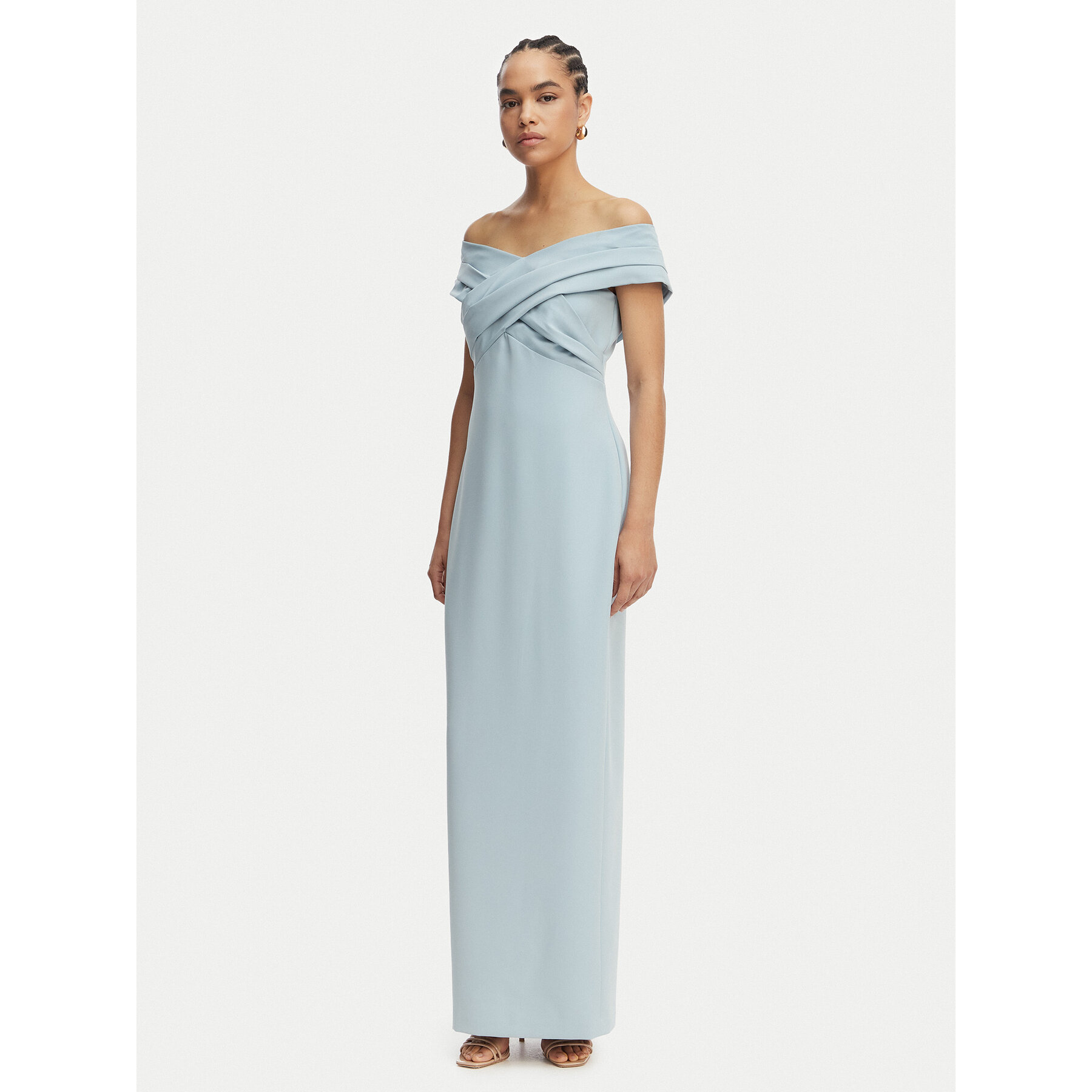 LAUREN RALPH LAUREN Abendkleid 253936391008 Hellblau Slim Fit