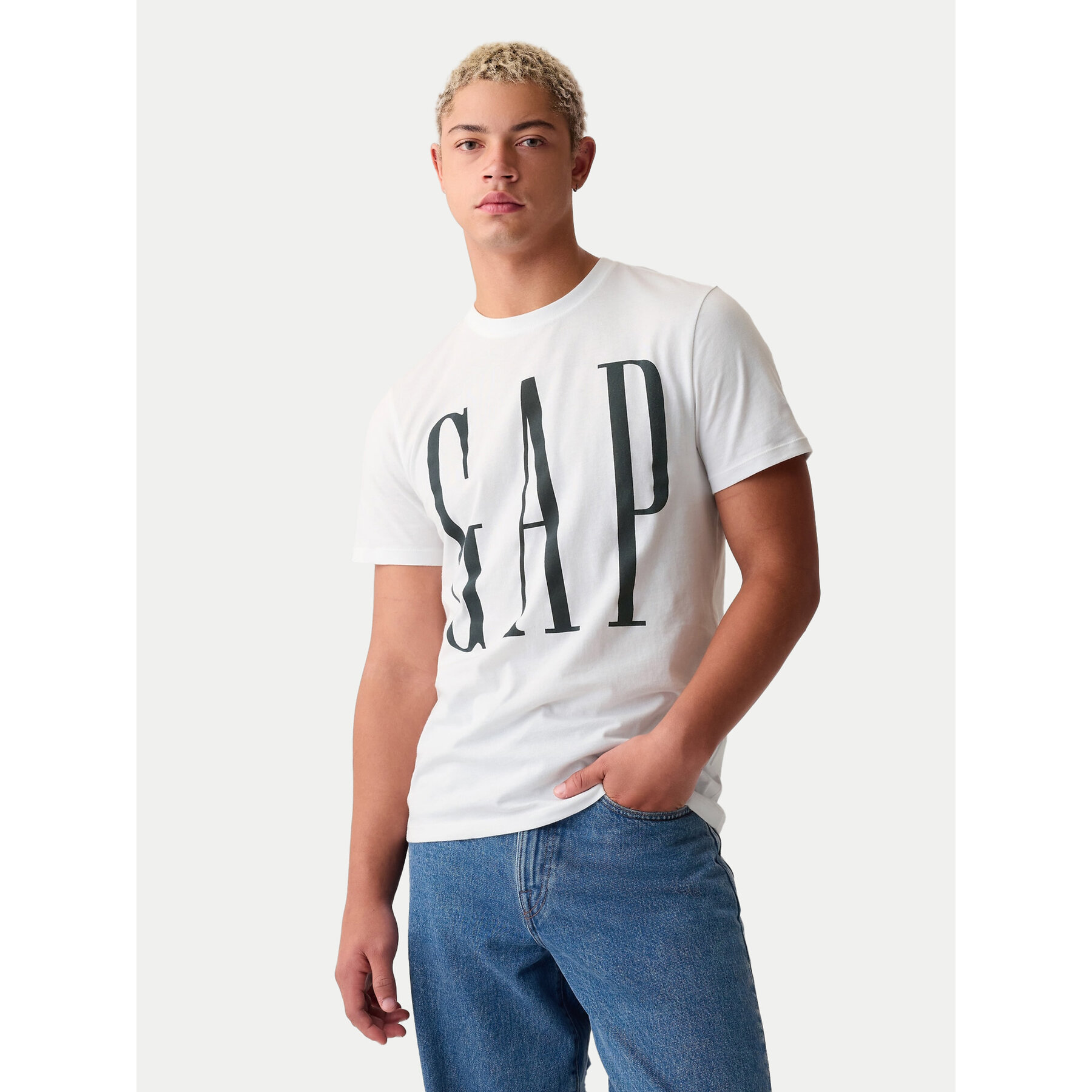 Gap Marškinėliai 866774-01 Balta Regular Fit
