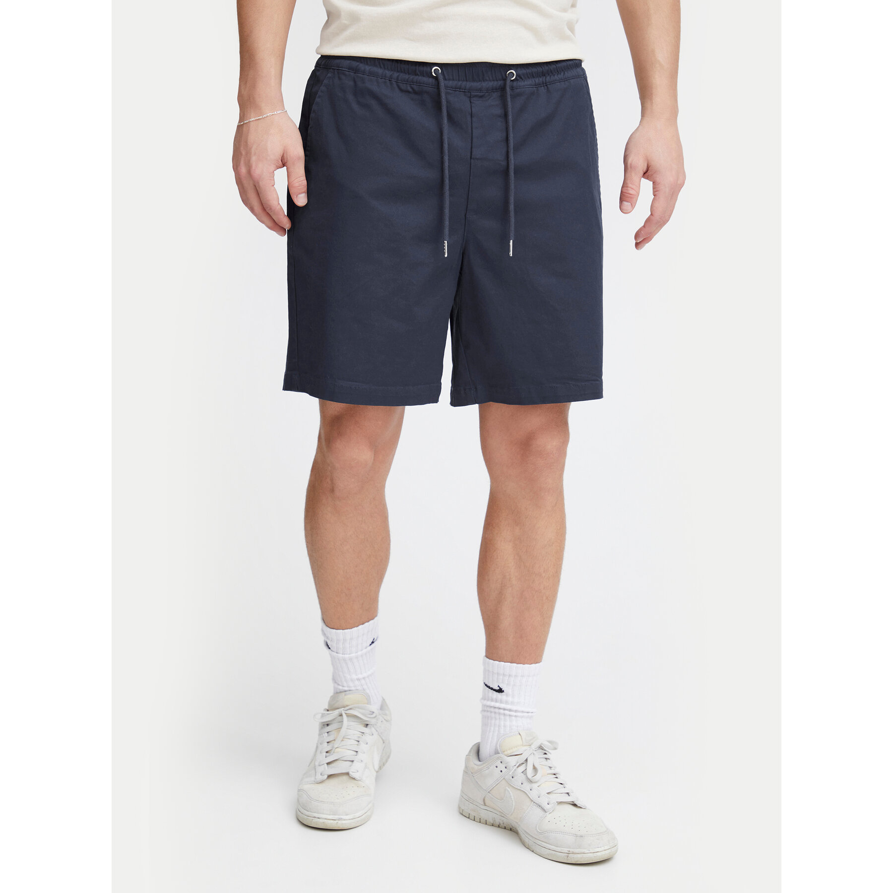 Solid Stoffshorts 21108168 Dunkelblau Regular Fit