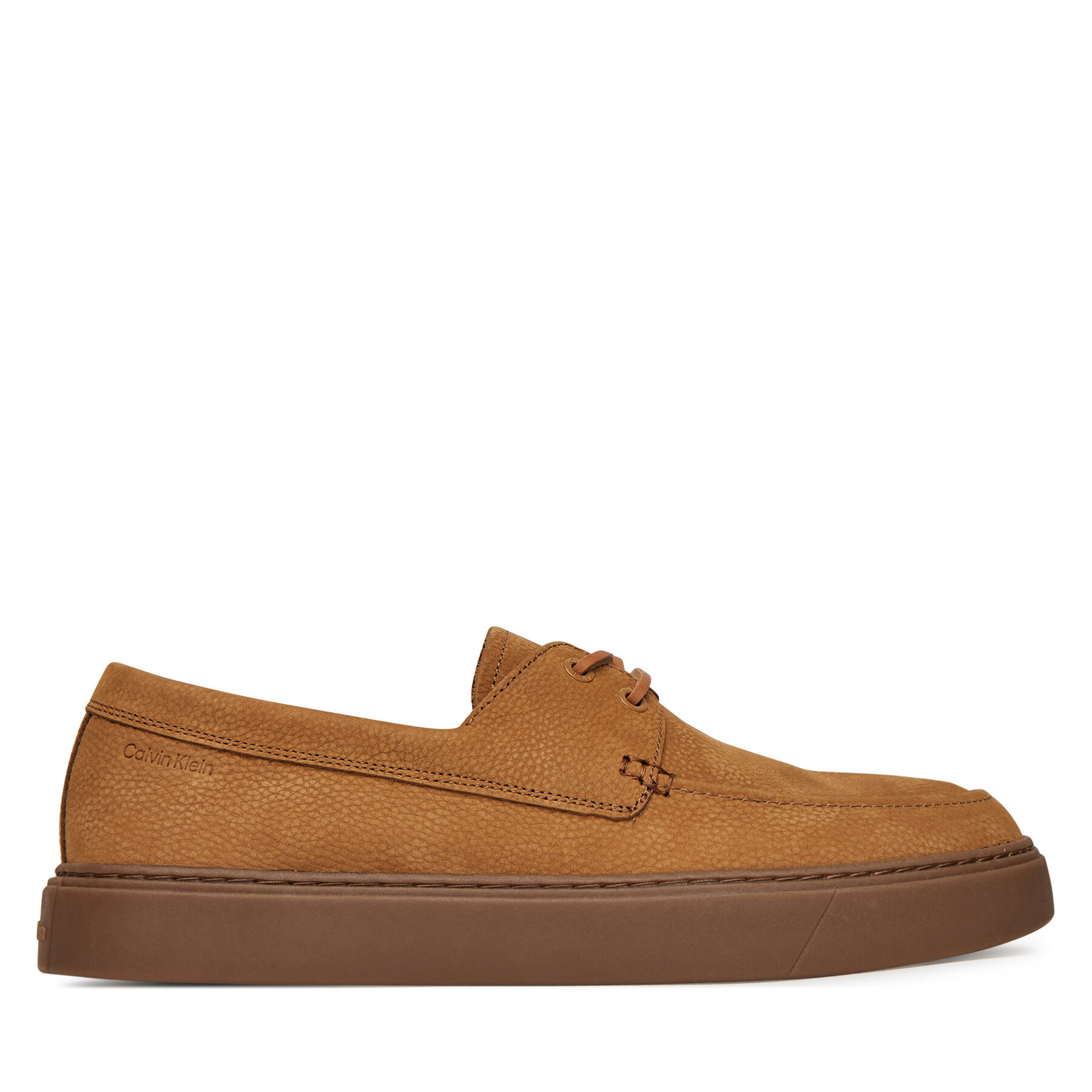 Poltopánky Calvin Klein Hybrid Lace Up Boat Nu HM0HM01892 Hnedá