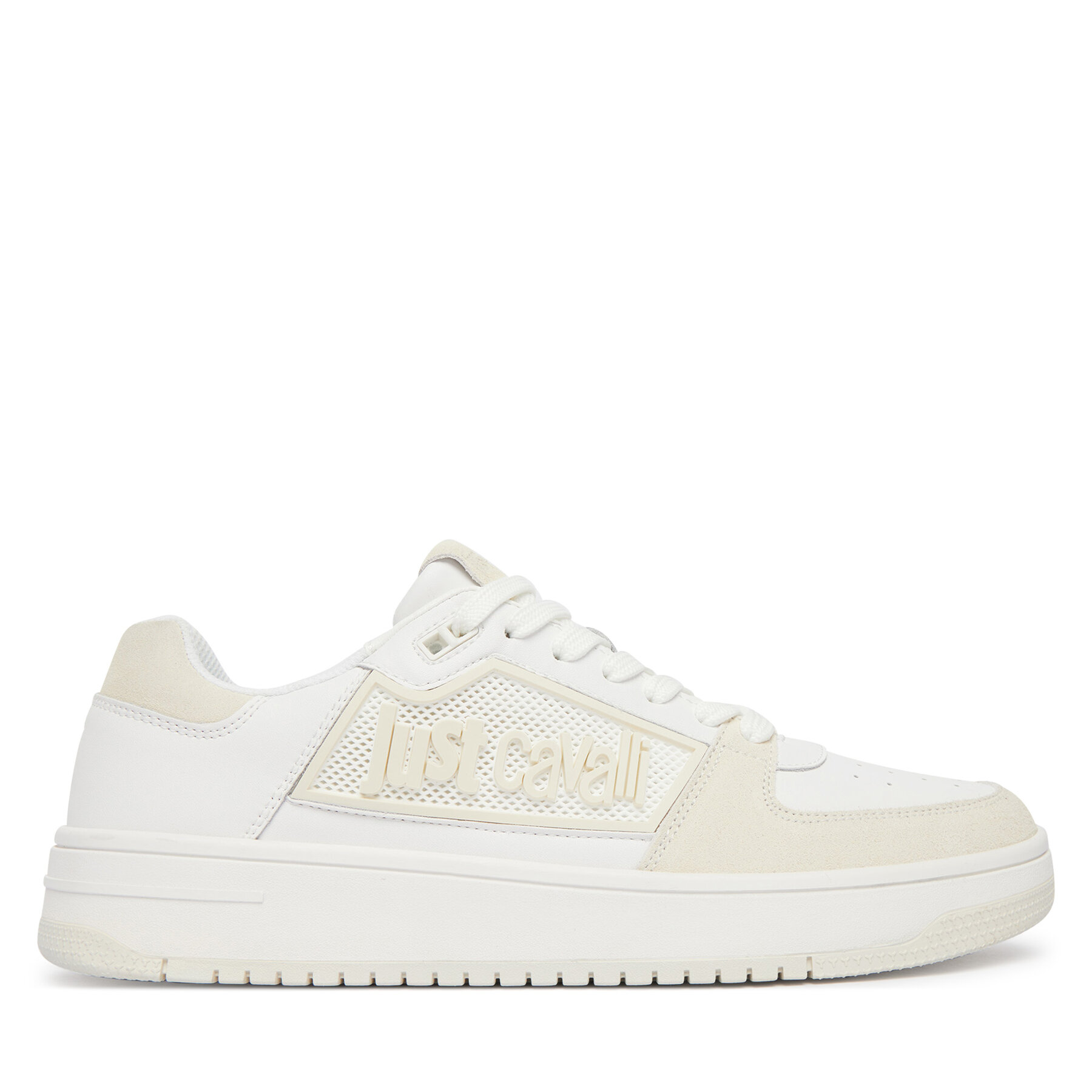 Sneakersy Just Cavalli 80QA3SM1 ZPC09 Biela