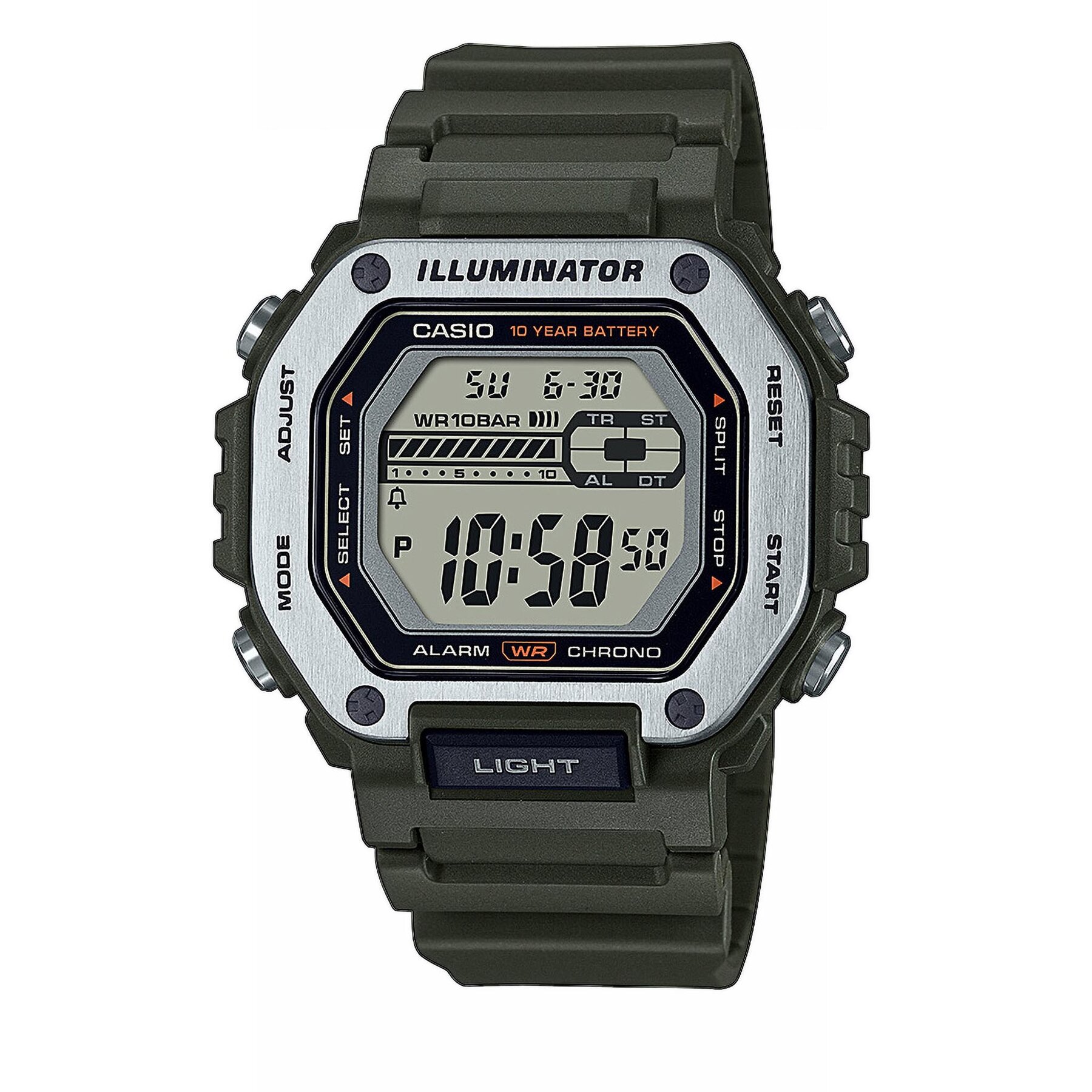 

Годинник Casio Digital MWD-110H-3AVEF Green, Зелений