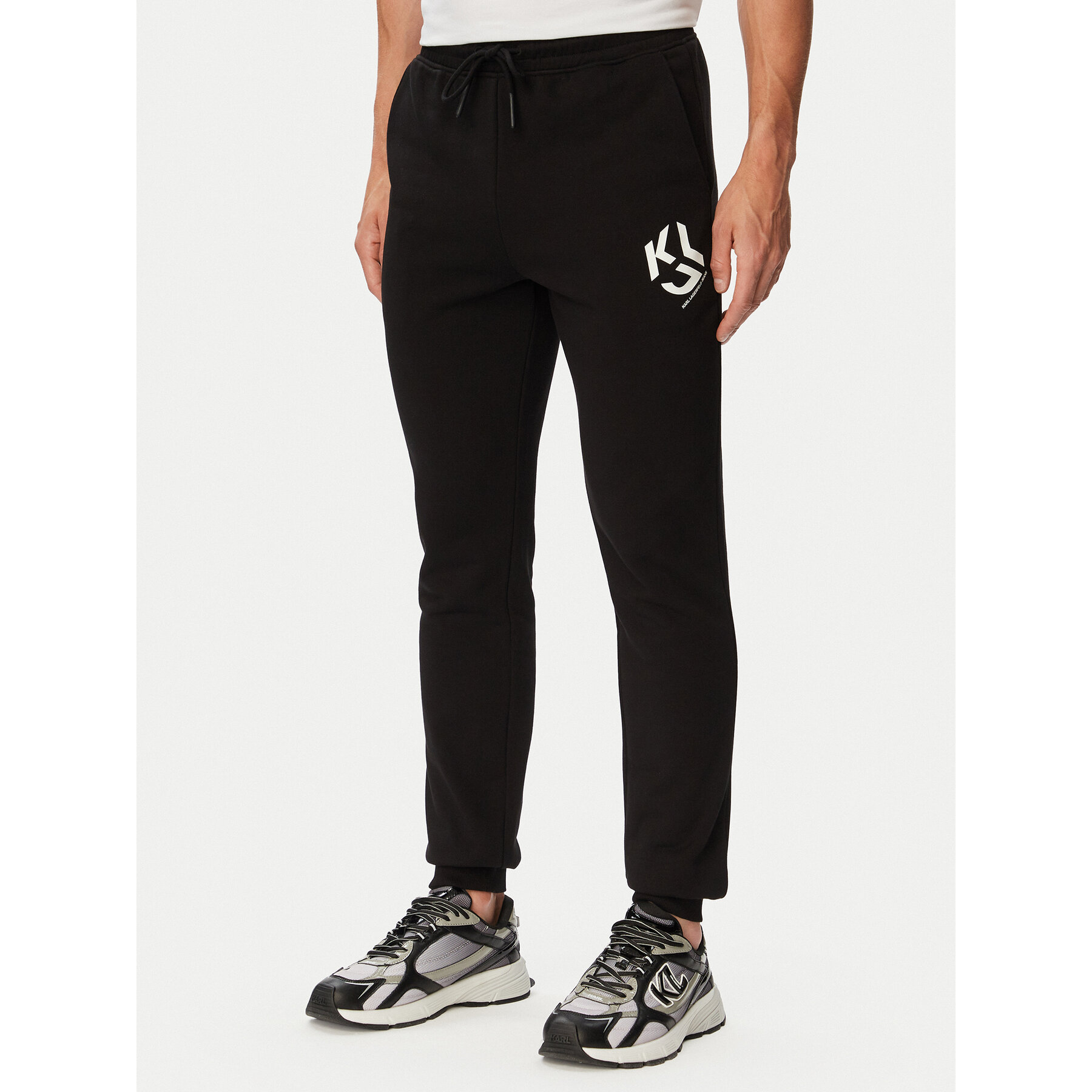 Karl Lagerfeld Jeans Jogginghose B3M10013 Schwarz Slim Fit