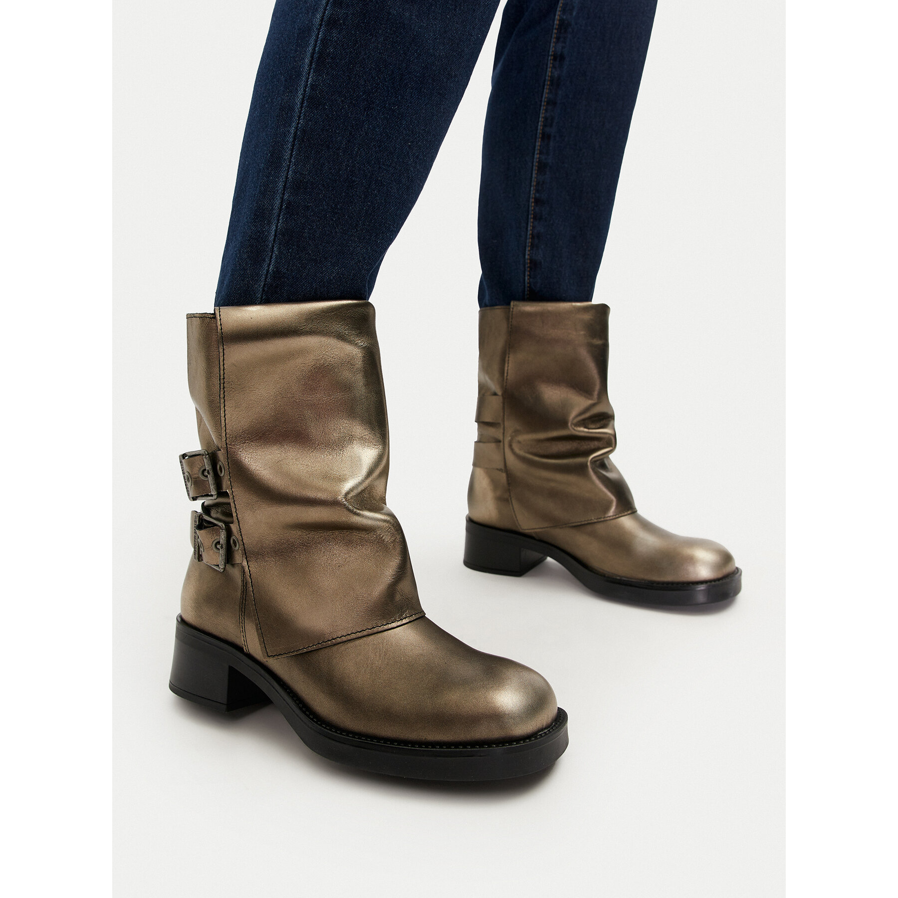 Škornji Steve Madden Bonfire SM11003415 Zlata