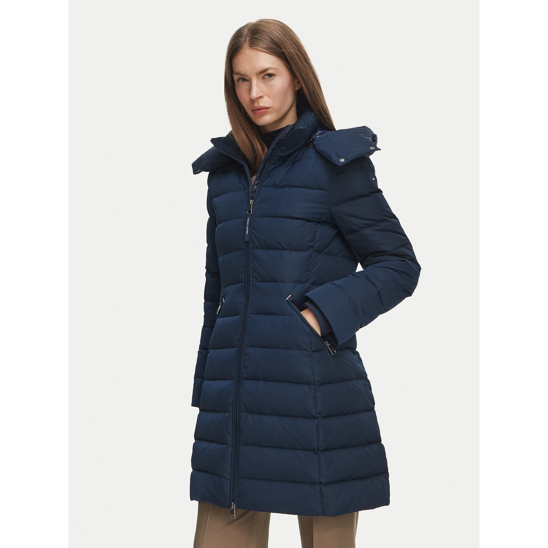 Tommy Hilfiger Daunenjacke WW0WW51111 Dunkelblau Regular Fit