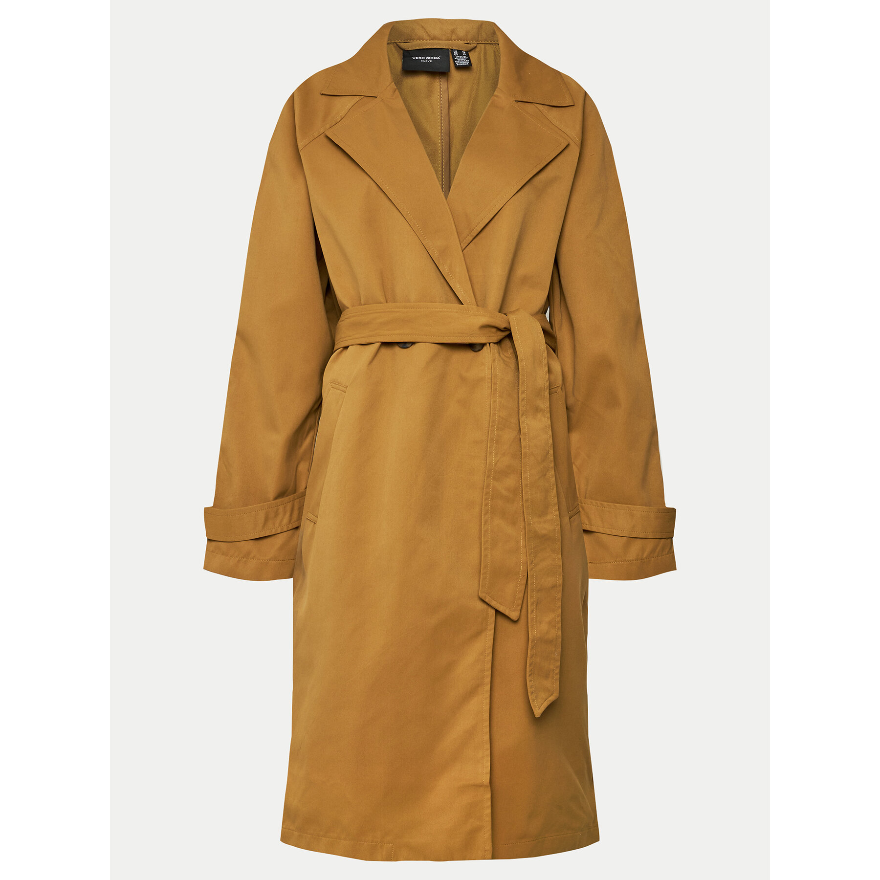 Vero Moda Curve Tenchcoat Lou 10278572 Beige Regular Fit